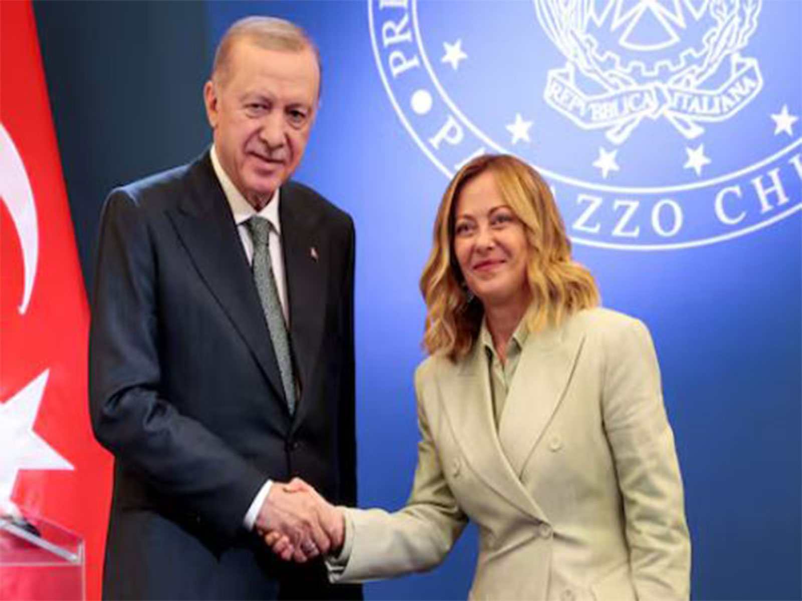 Turkish President Recep Tayyip Erdogan and Italian PM Giorgia Meloni (File Photo/Reuters)
