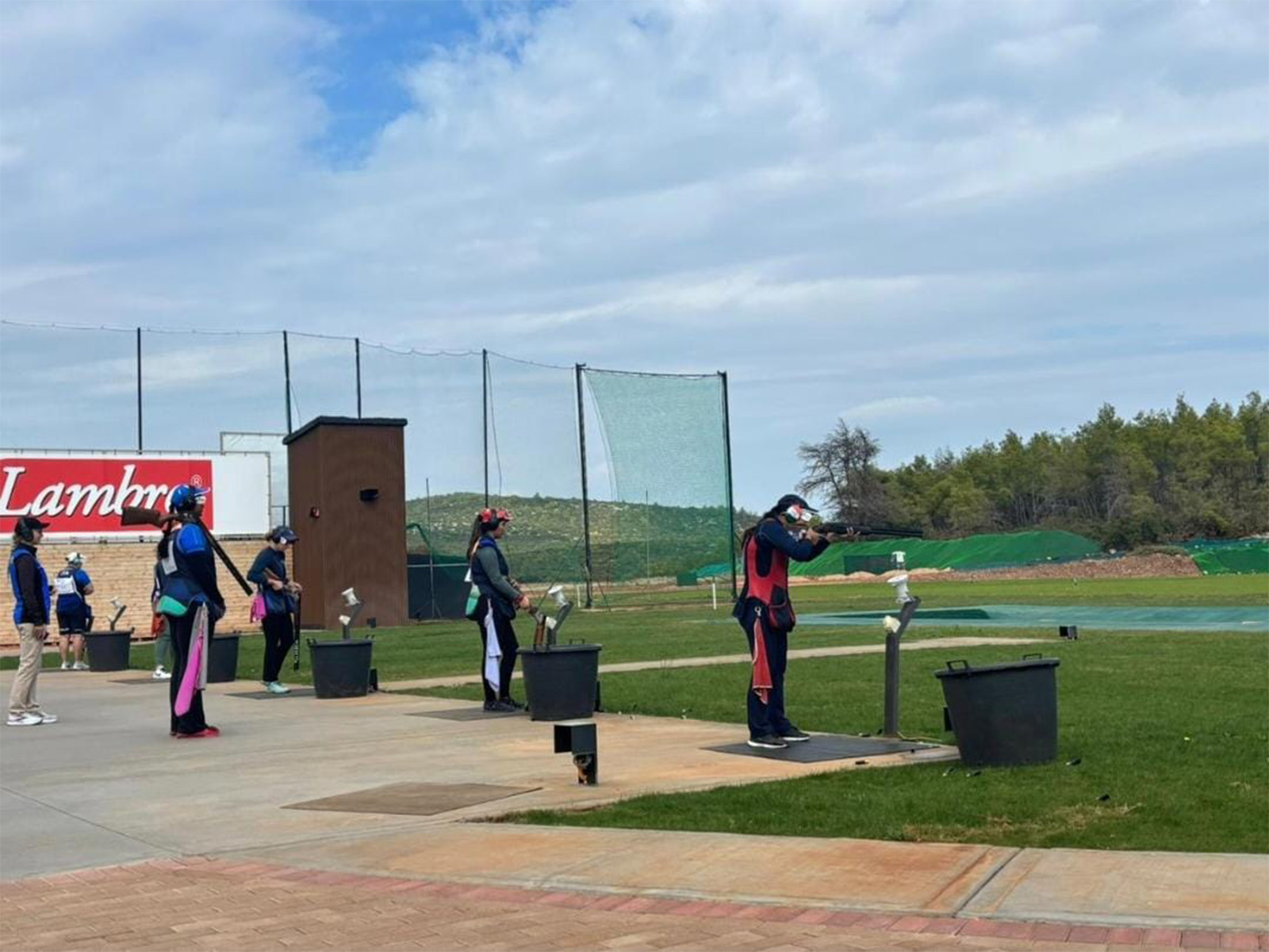 Indian women's trap shooting team. (Photo: NRAI)