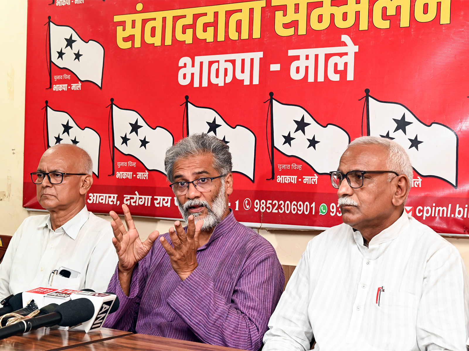 CPI (ML) general secretary Dipankar Bhattacharya during a press conference (Photo: ANI) 