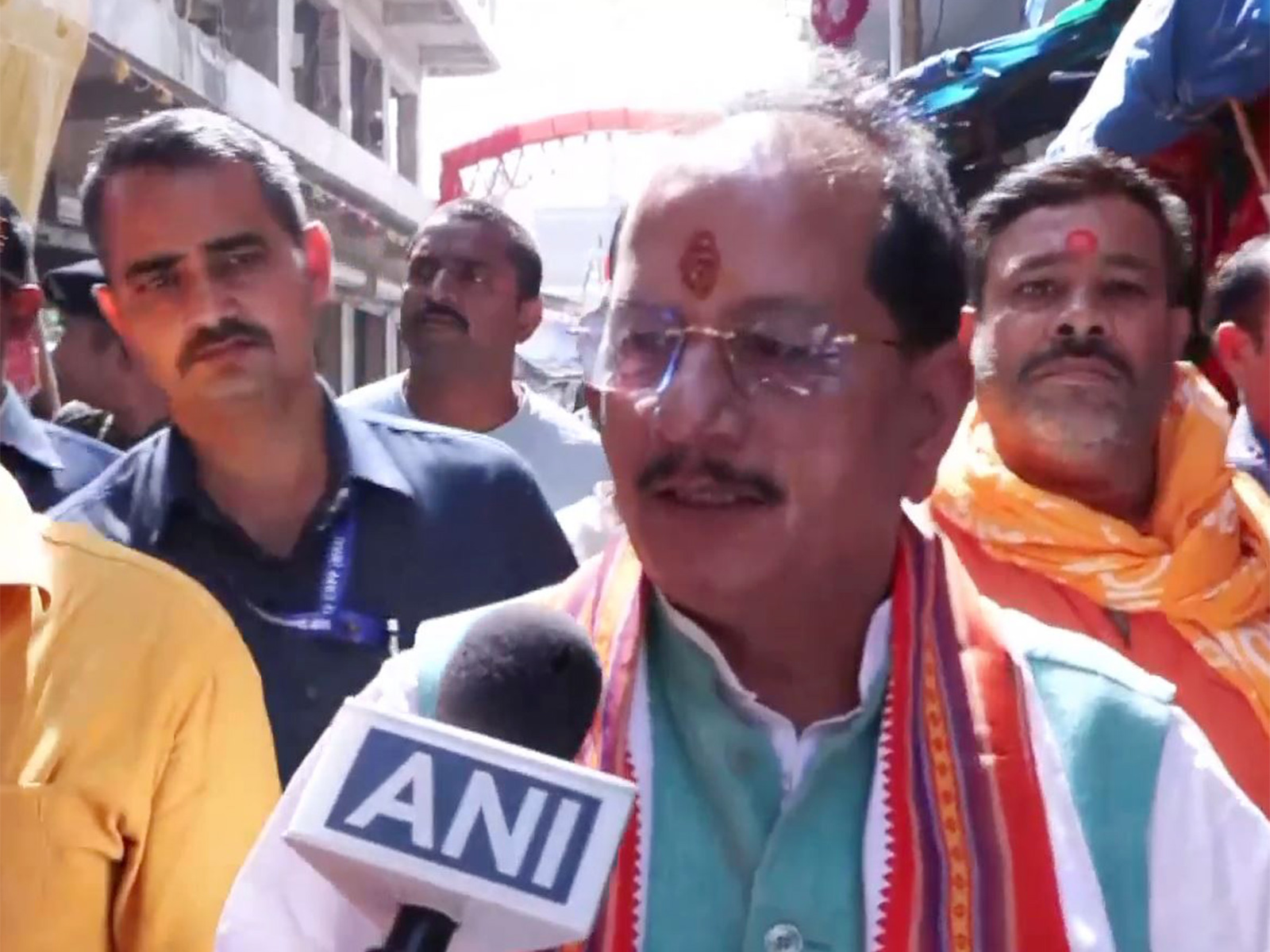Bihar Deputy Chief Minister and BJP candidate from Lakhisarai Constituency, Vijay Kumar Sinha (Photo/ANI)