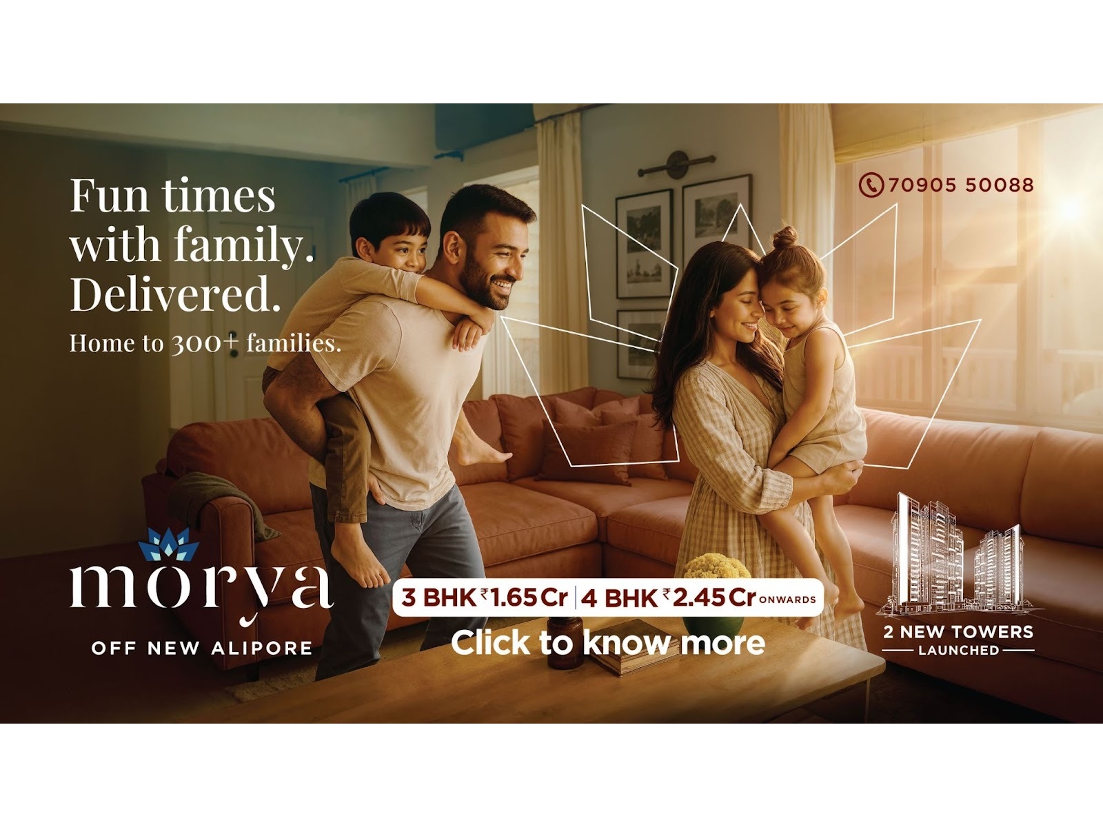 Morya Phase 2 in South Kolkata redefines luxury living with Italian marble, smart home tech, and premium finishes--all standard inclusions, delivering unmatched value with no hidden costs