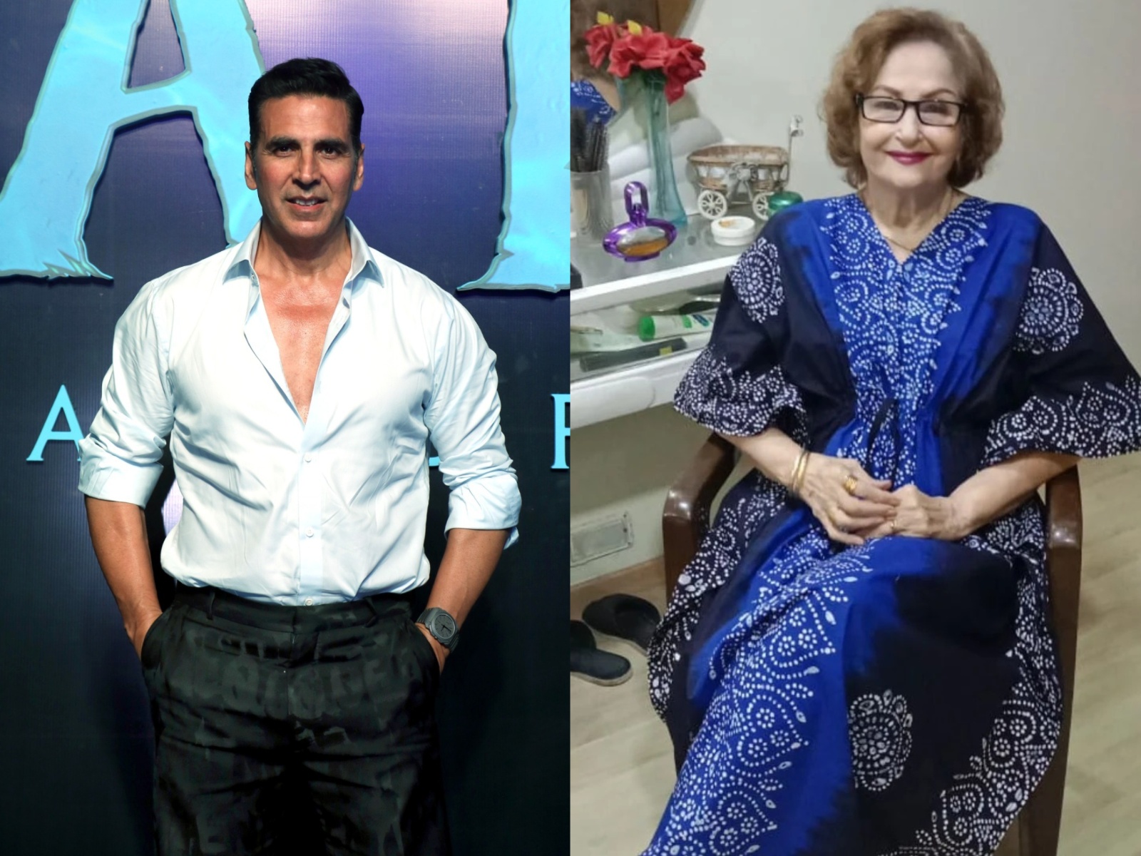 Akshay Kumar pays tribute to dancer-actor Madhumati (Photo/ANI/Instagram@madhumatideepak)