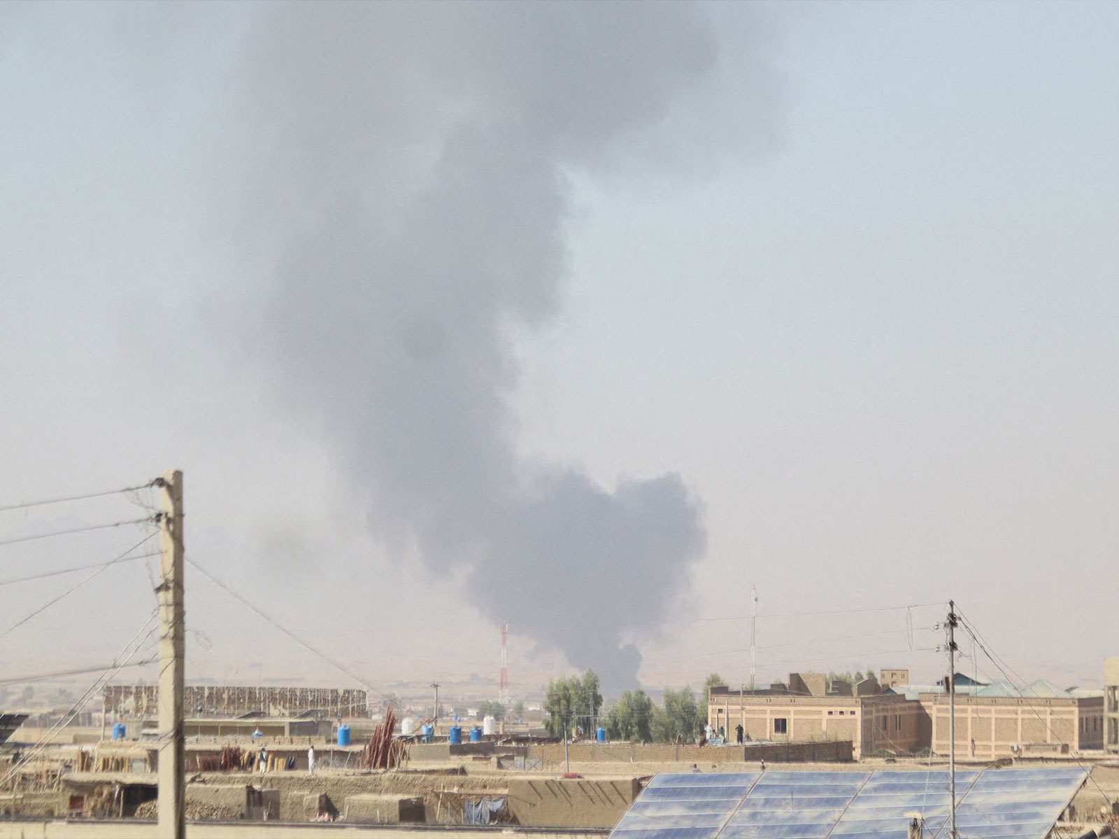 Smoke rises from the Afghan side after exchanges of fire between Pakistani and Afghan forces near the Chaman border in Balochistan, Pakistan. (Photo/Reuters)