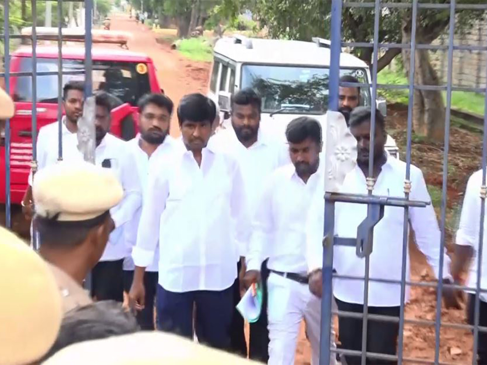 TVK leaders Mathiyazhagan and Paunraj released from prison (Photo/ANI)