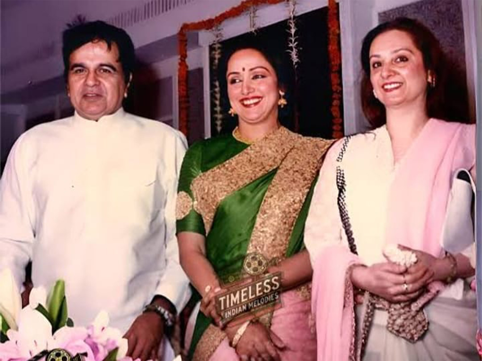 Dilip Kumar, Hema Malini and Saira Banu (Photo/instagram/@sairabanu)