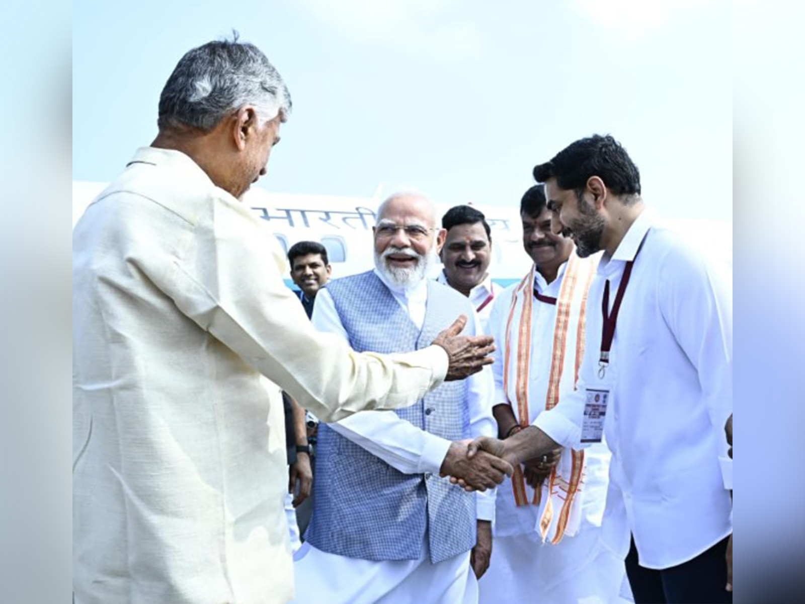 PM Modi with Andhra Pradesh CM Chandrababu Naidu and IT Minister Nara Lokesh (Photo/X@naralokesh)