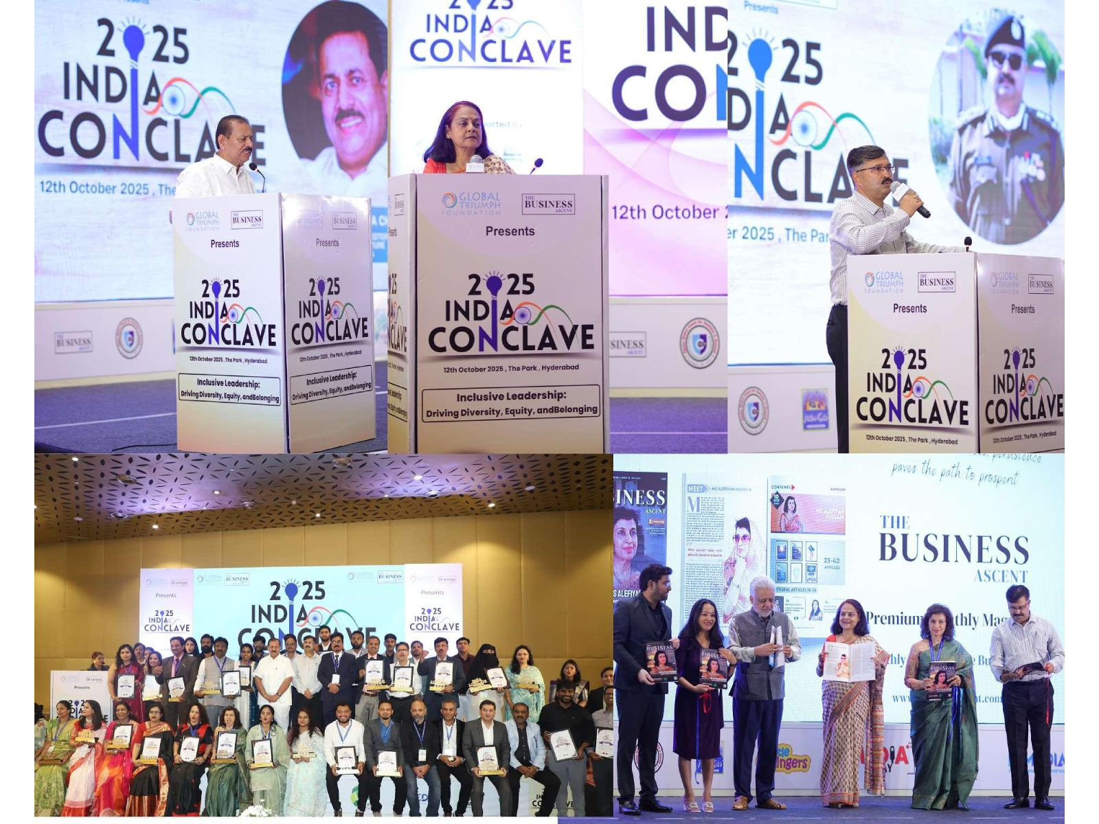 Hyderabad witnessed business leaders, educators, and women entrepreneurs at one stage at the much-anticipated India Conclave 2025