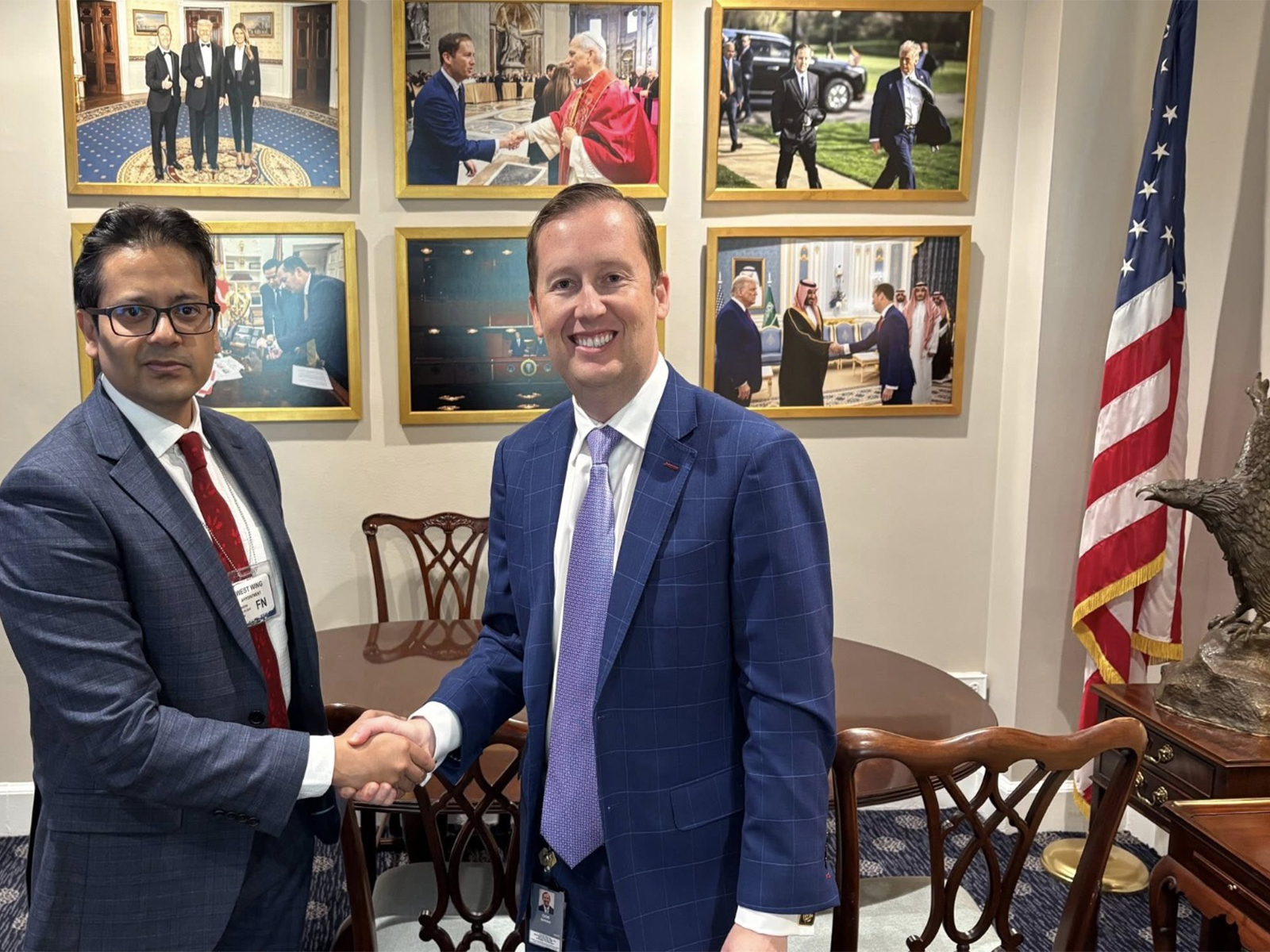 Muhammad Yunus's special envoy Lutfey Siddiqi meets Sergio Gor at White House (Photo: Bangladesh Chief Adviser's Press)