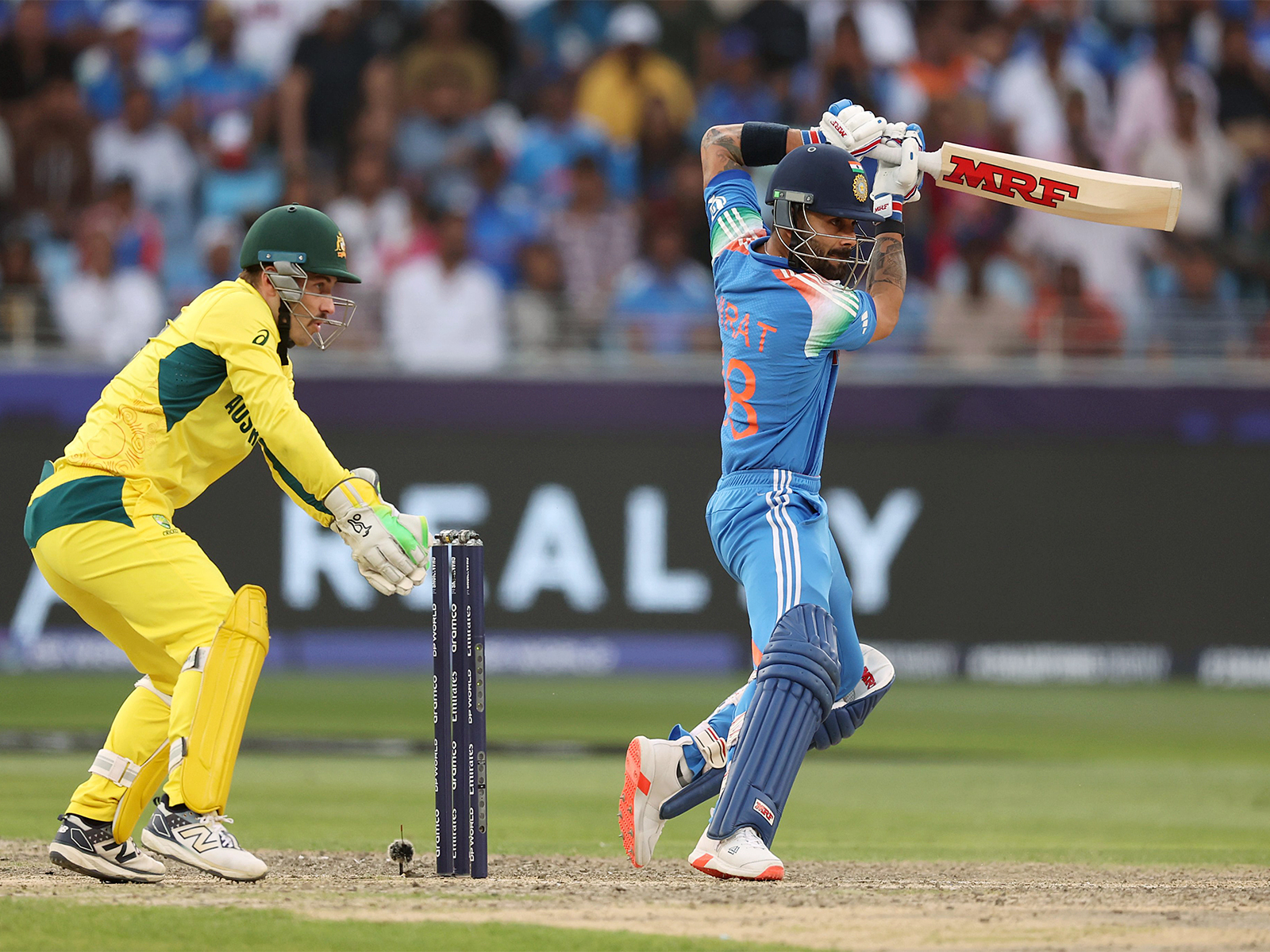 Virat Kohli in action against Australia. (Photo: ANI)
