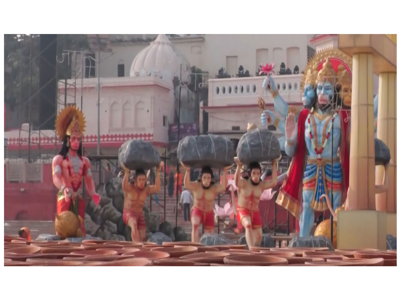 Preparations underway for Deepotsav 2025 at Ram Ki Paidi (Image source: ANI)