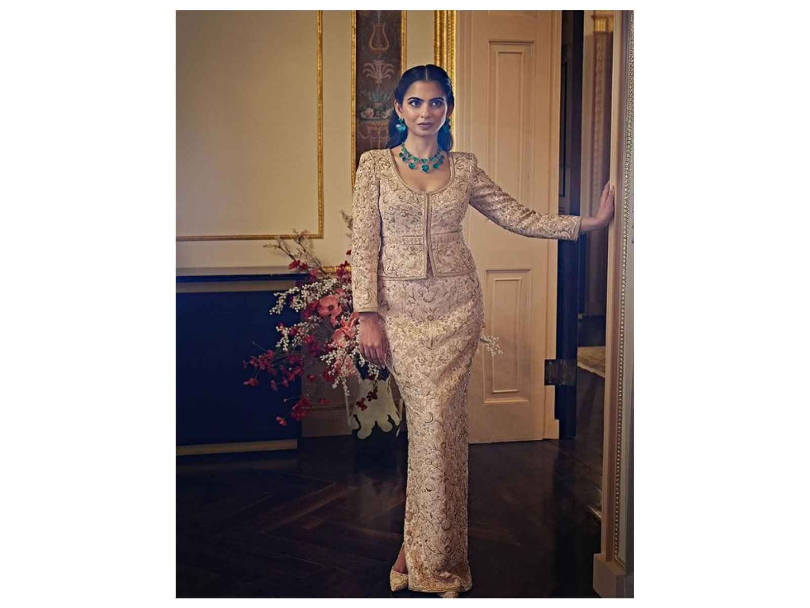 Isha Ambani at British Museum Ball (Image source: @anaitashroffadajania)