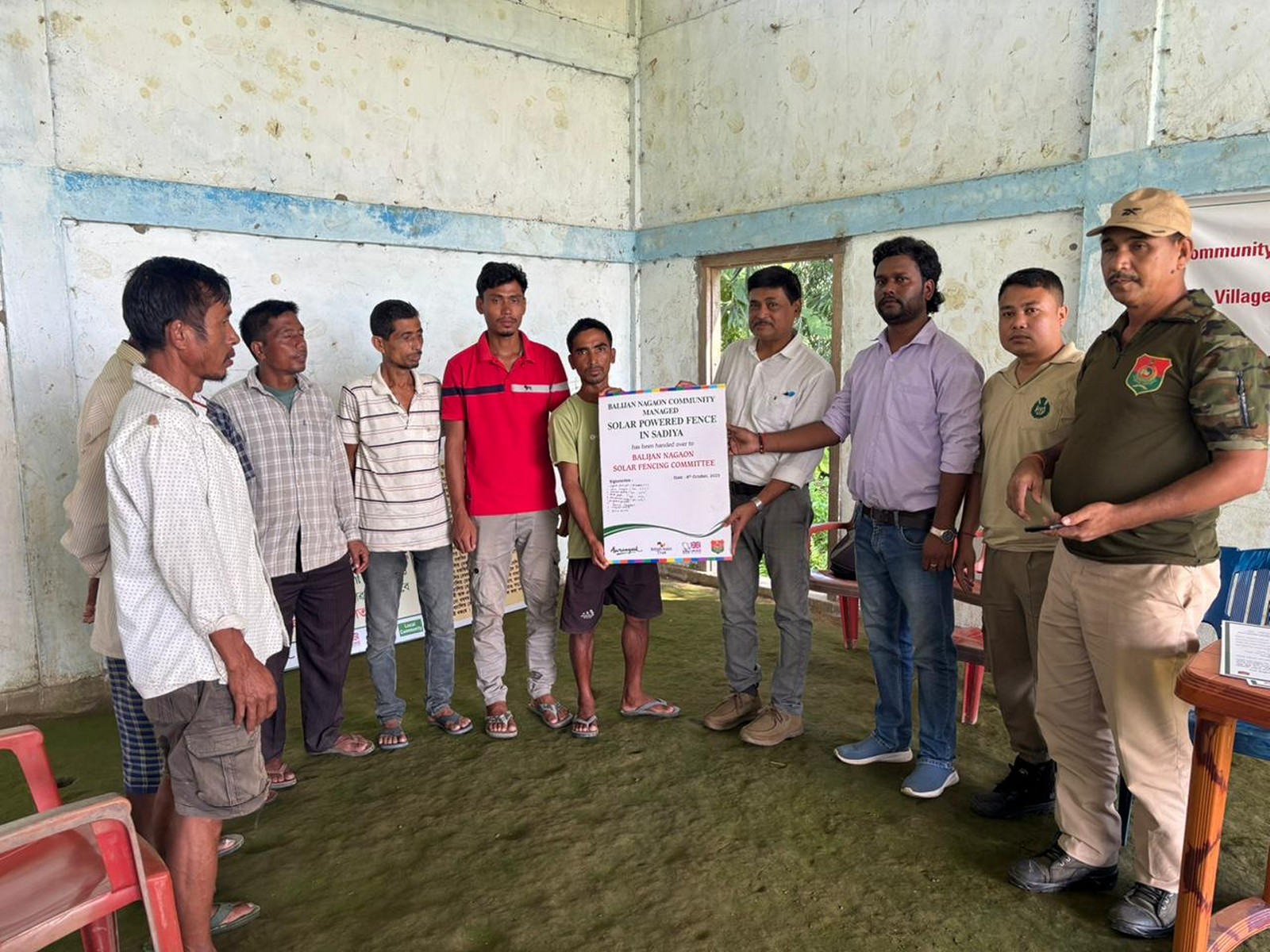 Assam Forest Department hands over seasonal solar fences to communities. (Photo/ANI)