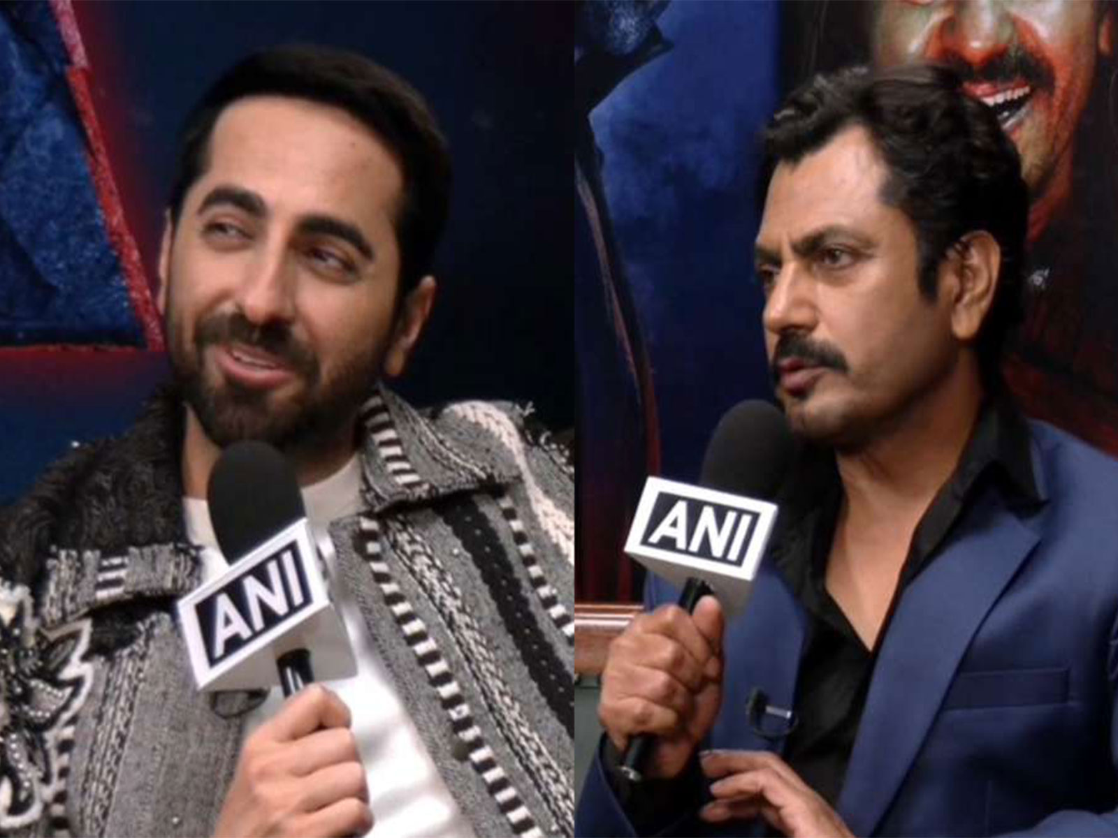 Actors Ayushmann Khurrana, Nawazuddin Siddiqui (Photo/ANI)