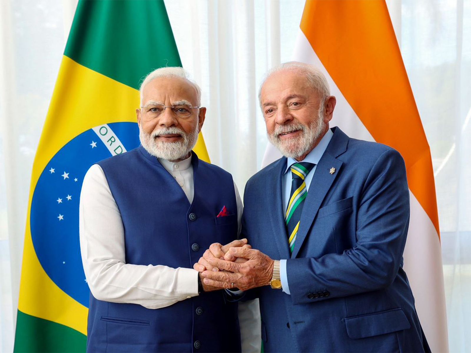 Prime Minister Narendra Modi with Brazilian President Luiz Inacio Lula da Silva. (Photo/X@MEAIndia)