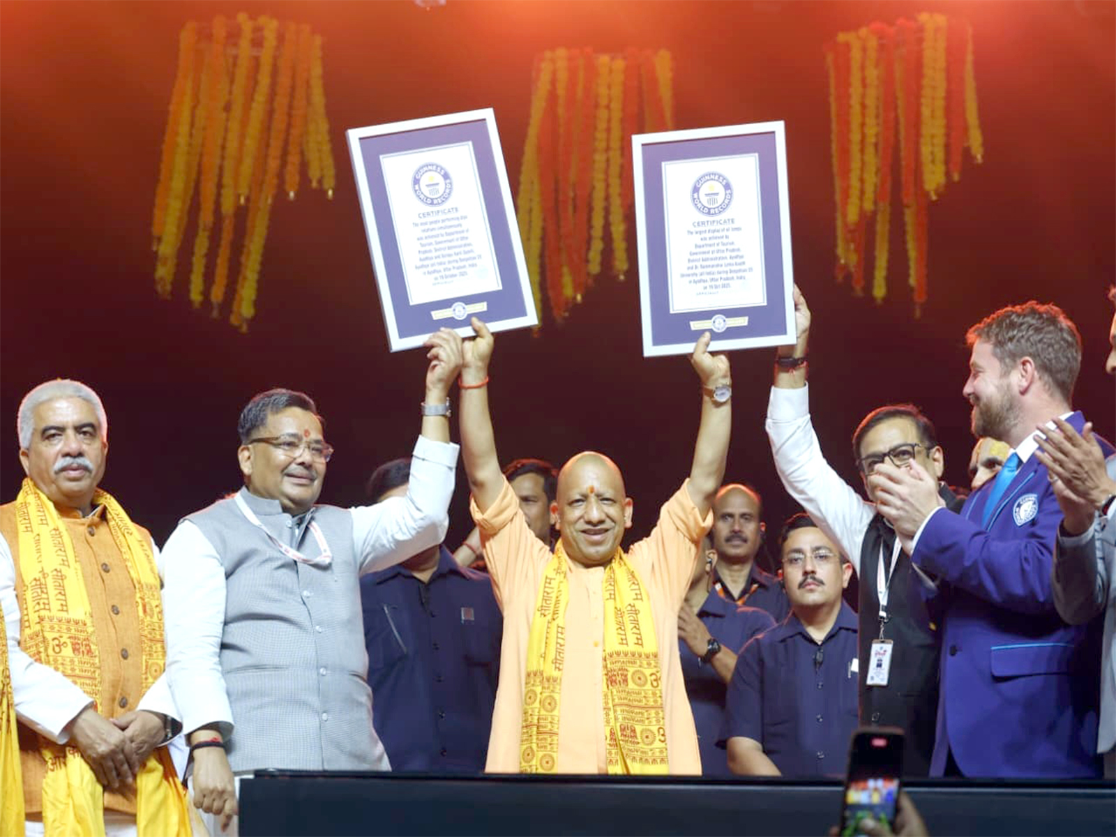 Yogi Adityanath lauds Ayodhya's  Guinness World Records entry (Photo/X/@myogiadityanath)