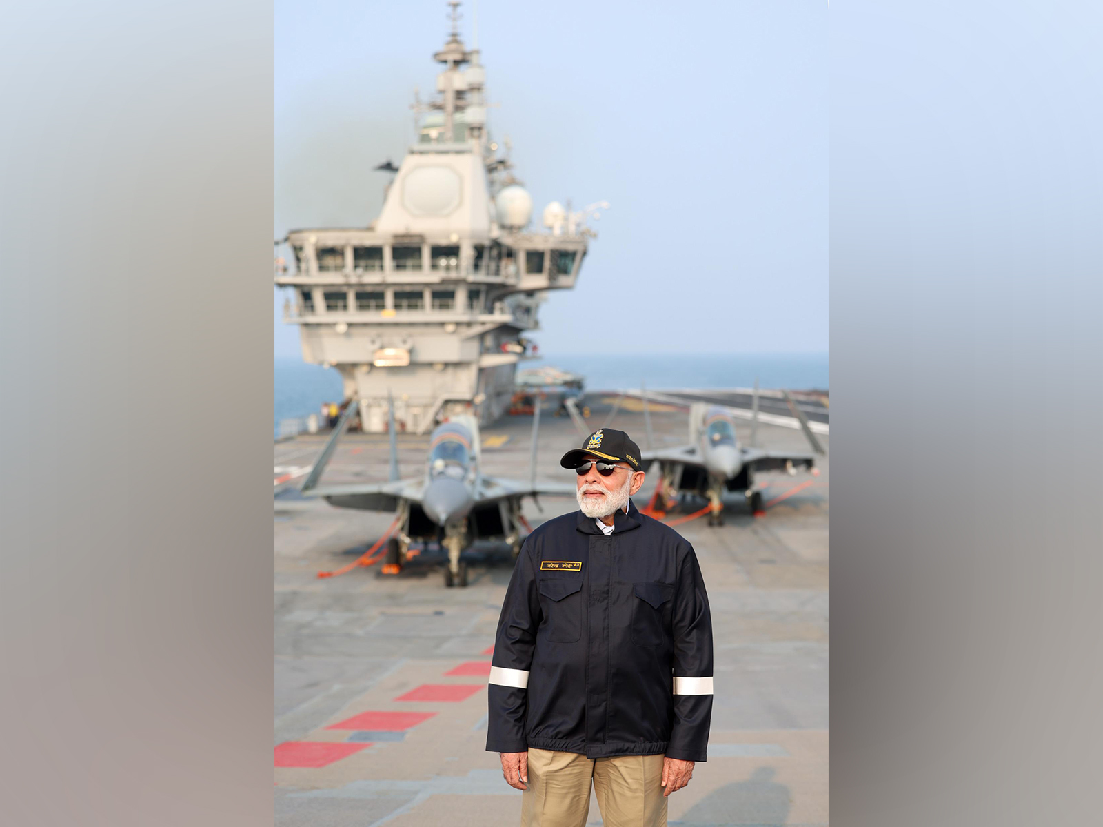 PM Narendra Modi onboard INS Vikrant (Photo/ANI)