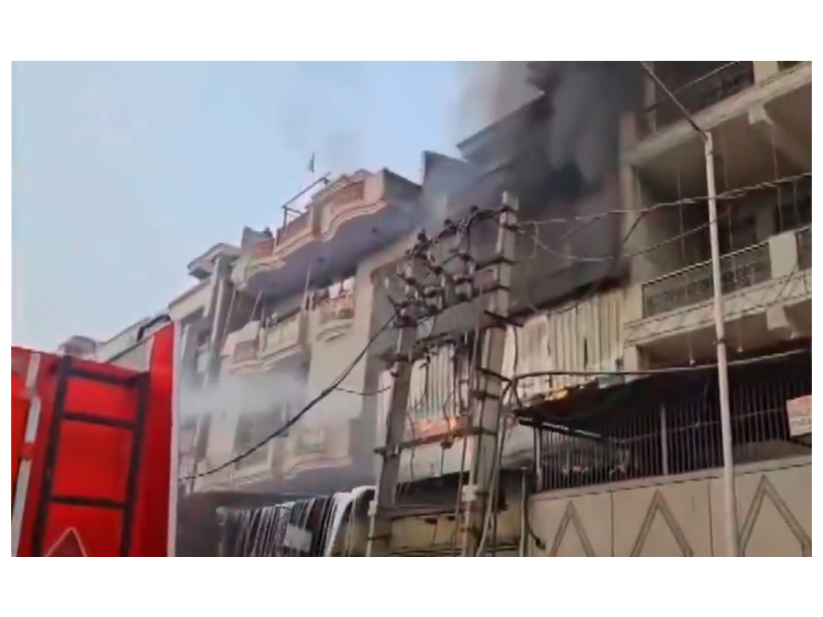 Fire breaks out at shoe manufacturing factory in Delhi's Narela  (Photo/ANI)