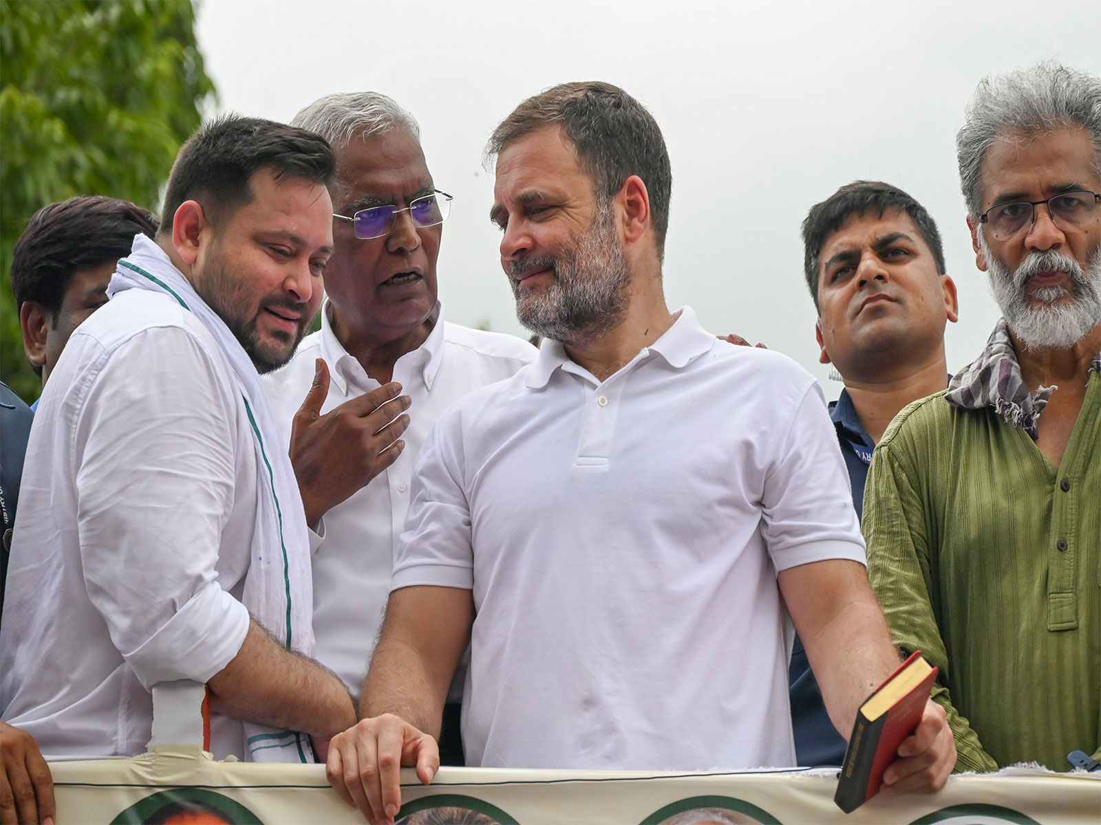 A visual of Mahagathbandhan leaders (Photo: ANI) 