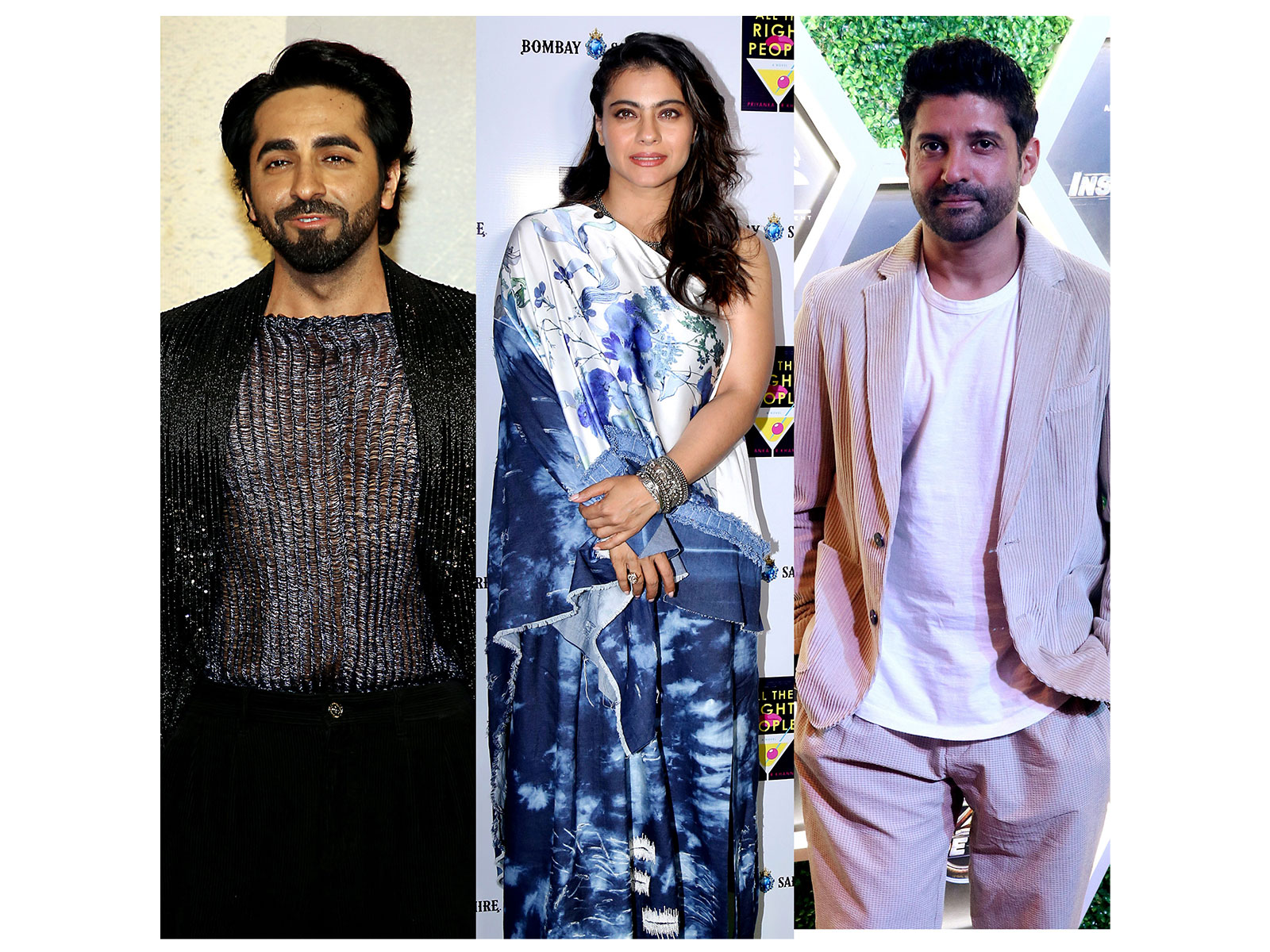 Ayushmann Khurrana, Kajol, Farhan Akhtar (File photo: ANI)