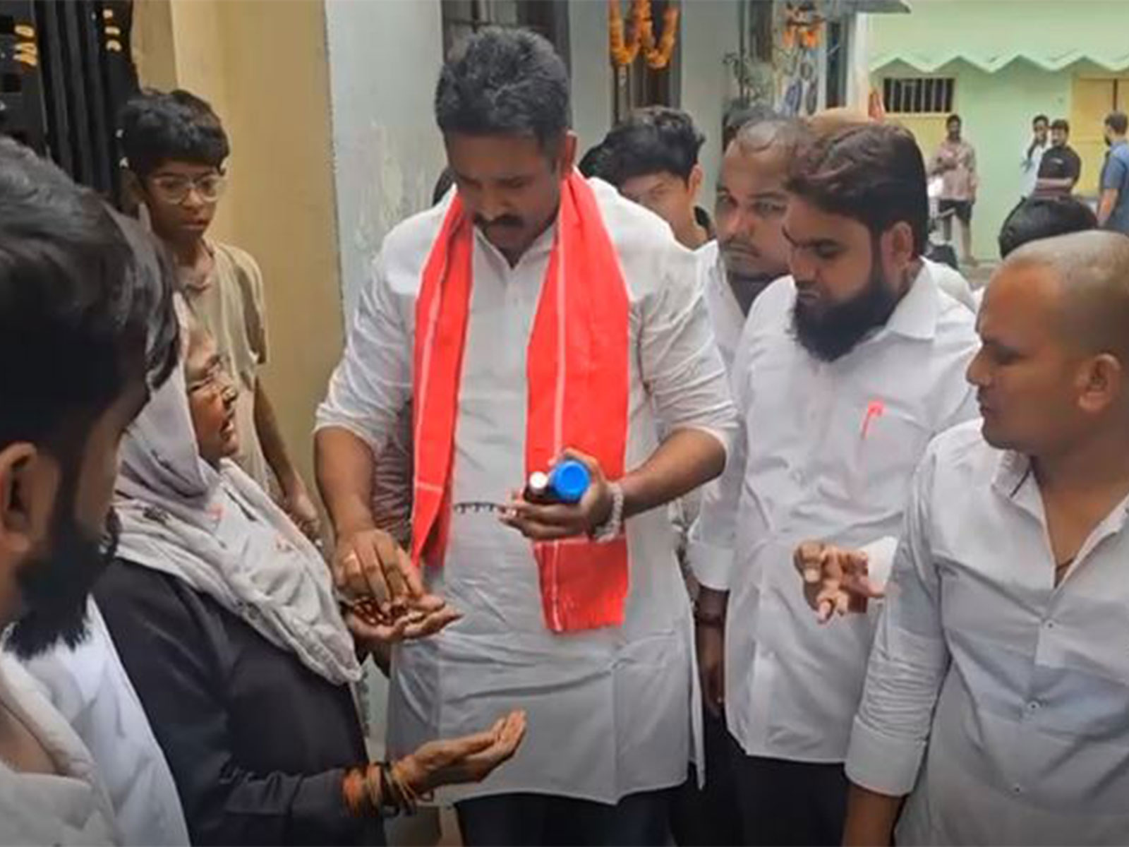 BRS Official Spokesperson Manne Krishank in Telangana's Rasoolpura Basti  (Photo/BRS)
