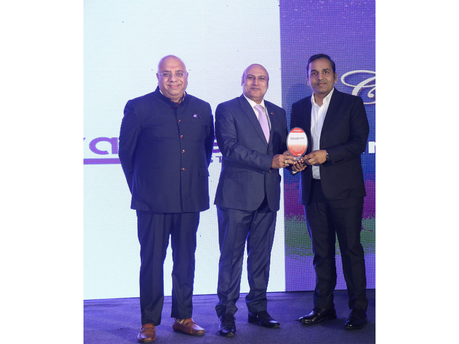 Mr. Ankit Agarwal, Promoter & Whole-time Director - Innovatiview receives 'Electronic Security Solutions Provider of the Year' awarded to Innovatiview at BW Security World Excellence Awards 2025