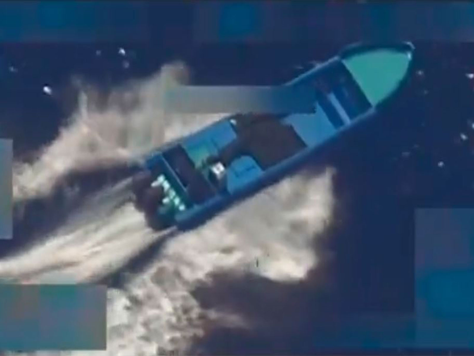 Still of alleged drug vessel in Pacific Ocean (Photo/X@SecWar)