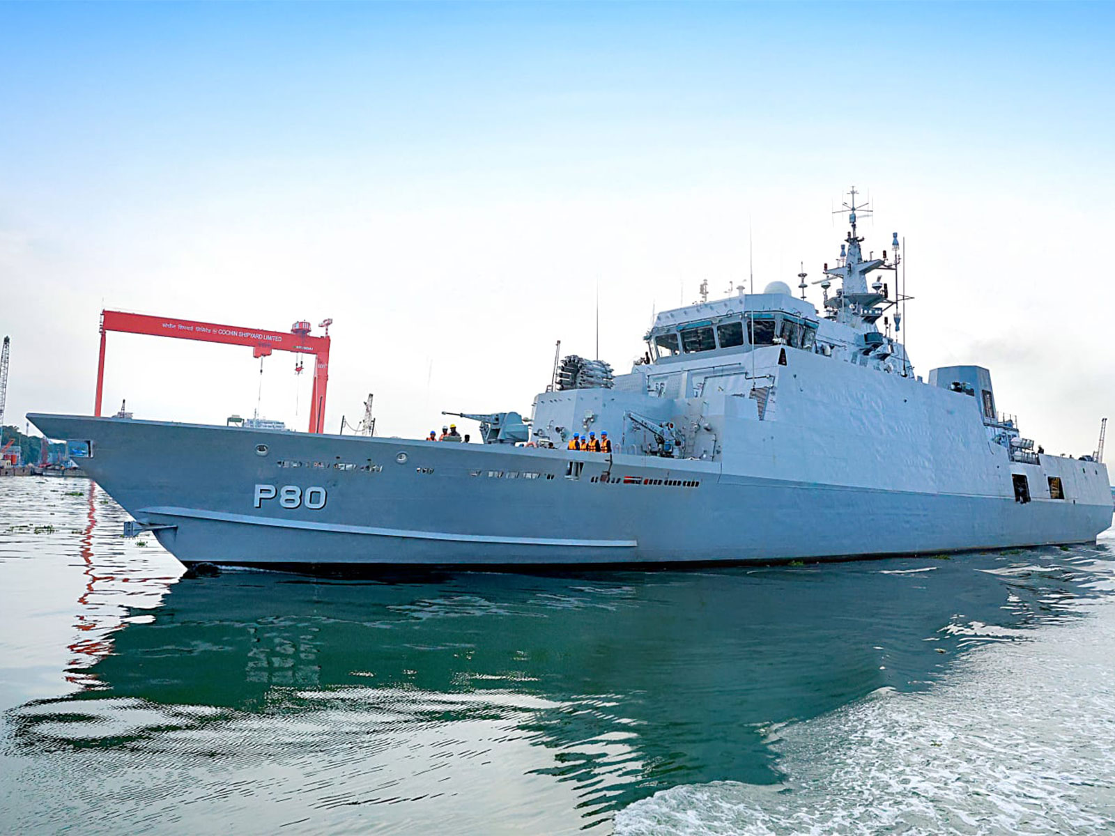 Cochin Shipyard delivers  First Anti-submarine Warfare Shallow Water Craft  to Indian Navy (Photo/Cochin PRO)