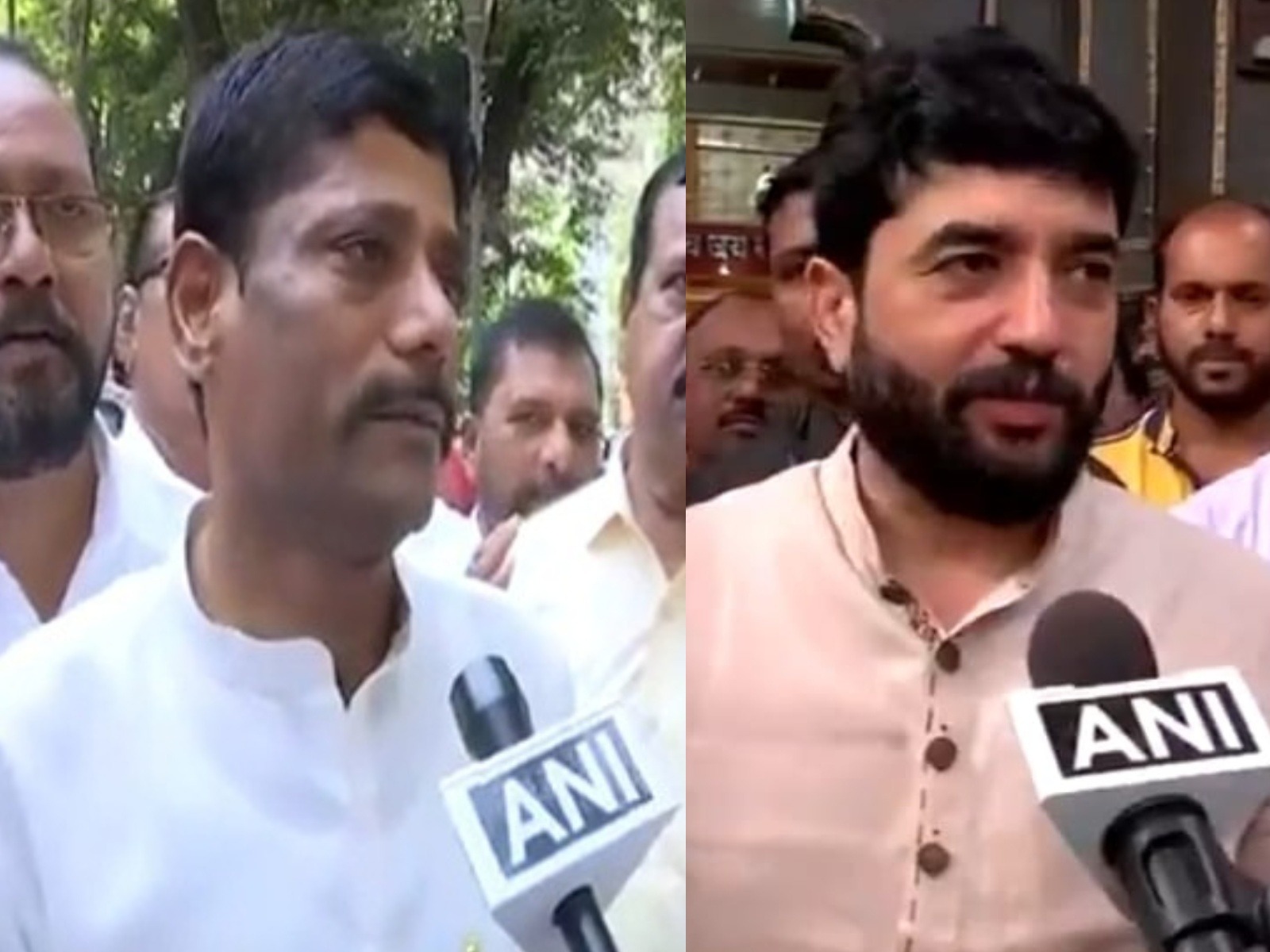 Shiv Sena (UBT's) Ravindra Dhangekar (Left) and MoS Murlidhar Mohol (Right). (Photo/ANI)