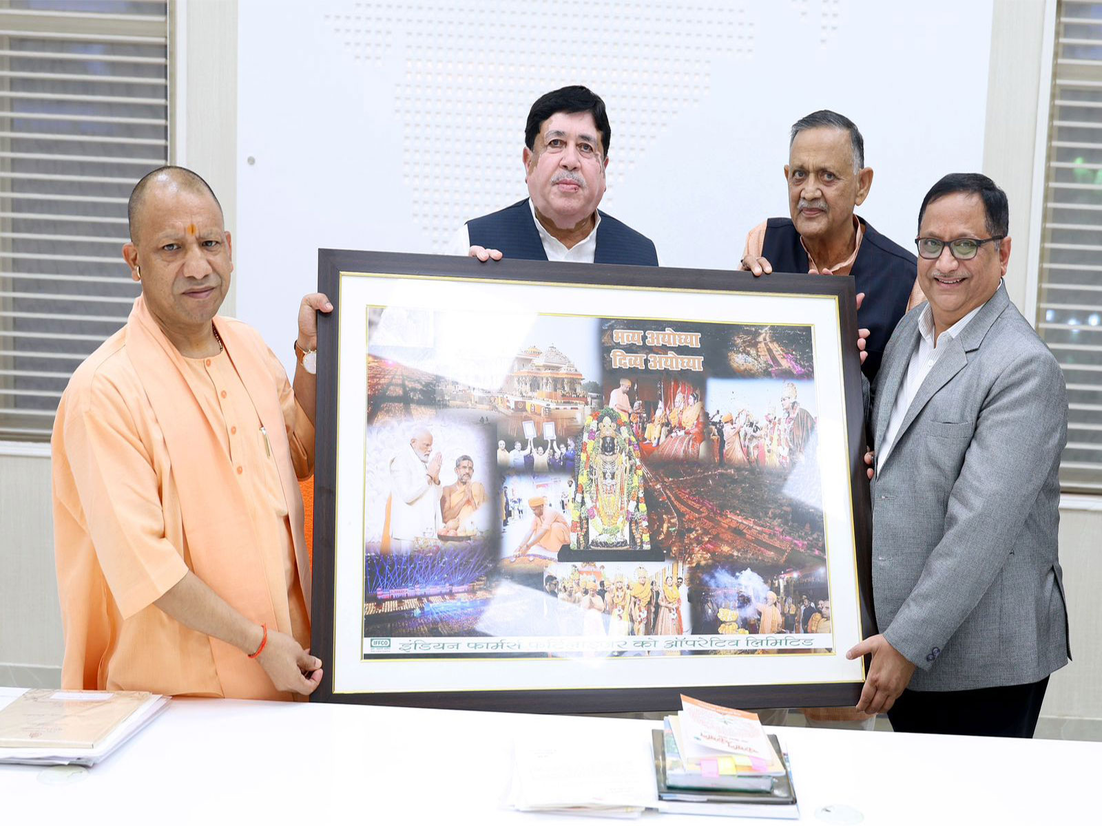 IFFCO's high-level delegation meets UP CM Yogi Adityanath in Lucknow. (Photo: @IFFCO_UP/X)