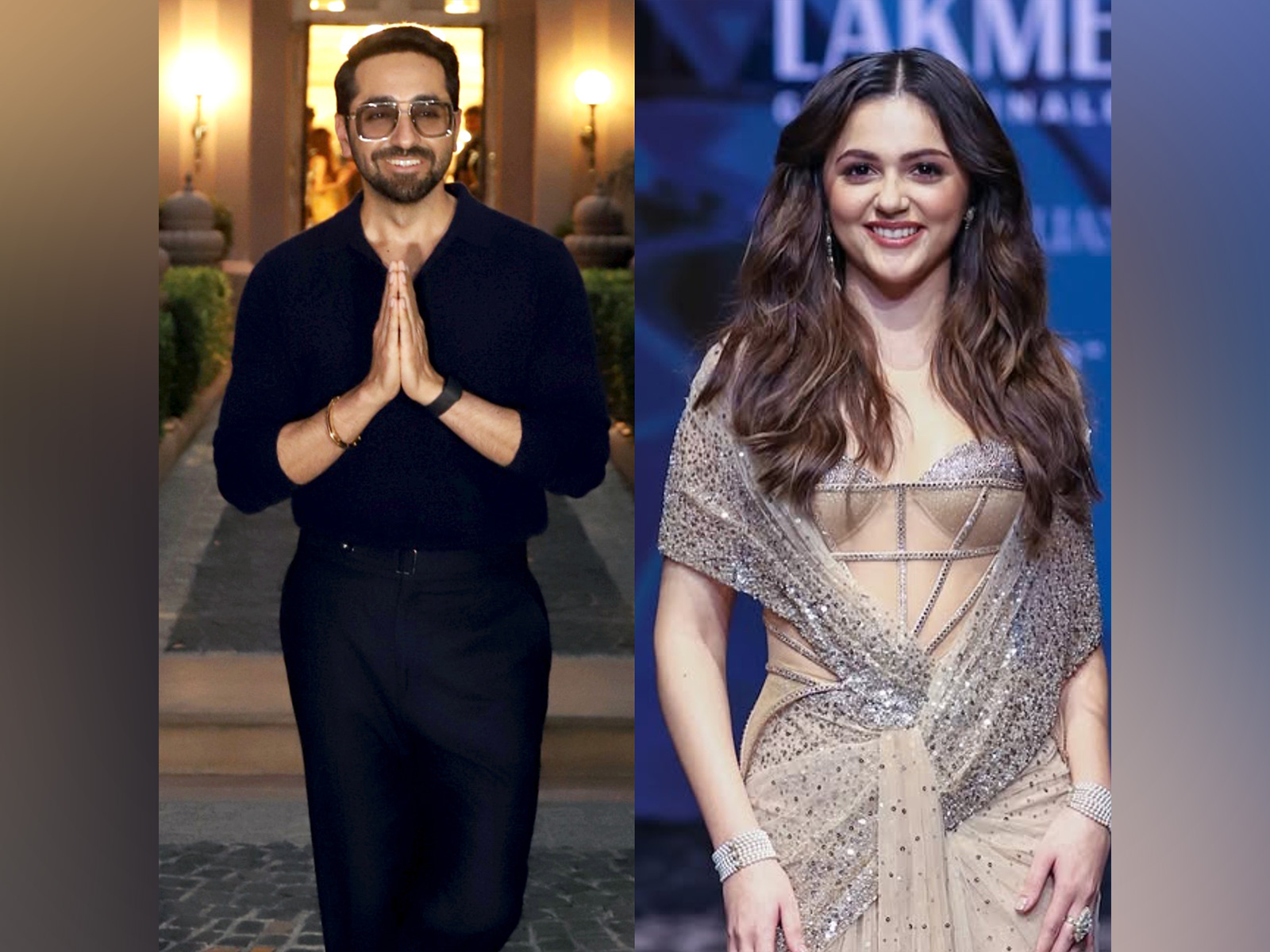 Ayushmann Khurrana welcomes Aneet Padda (Photo/ANI/Instagram@lakmefashionwk)