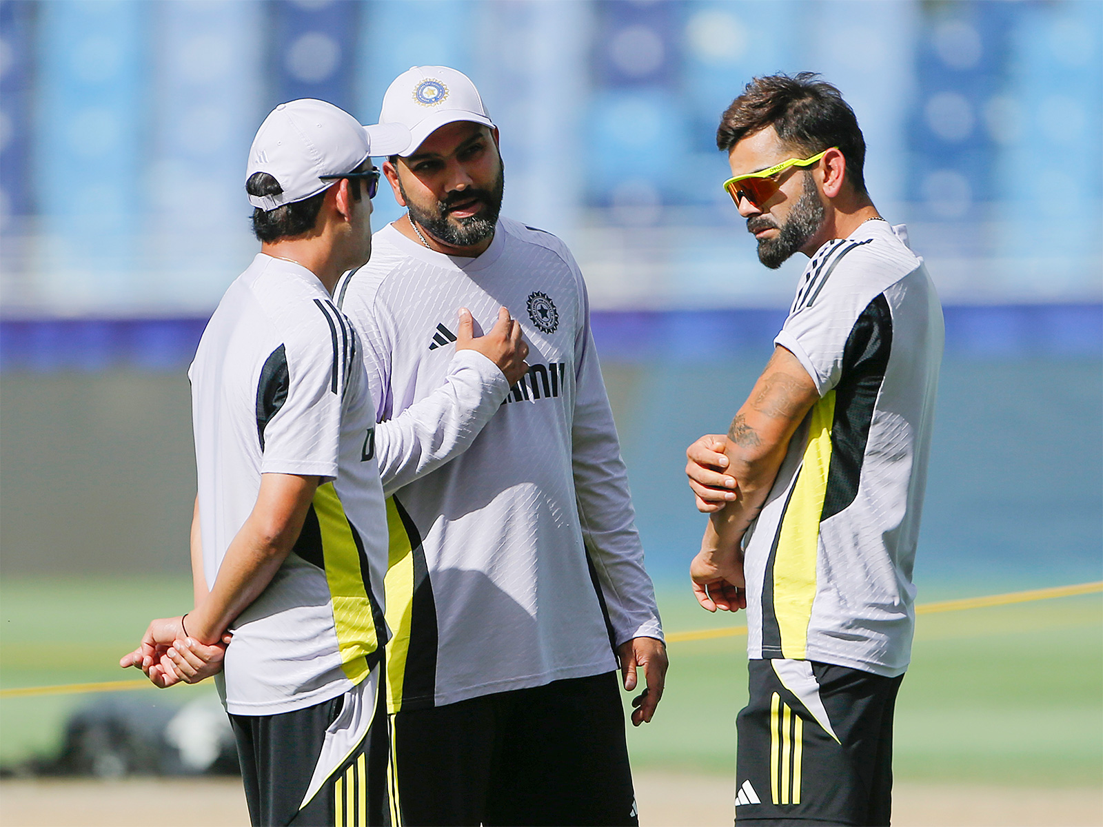Head coach Gautam Gambhir, Rohit Sharma and Virat Kohli (Photo/ANI)