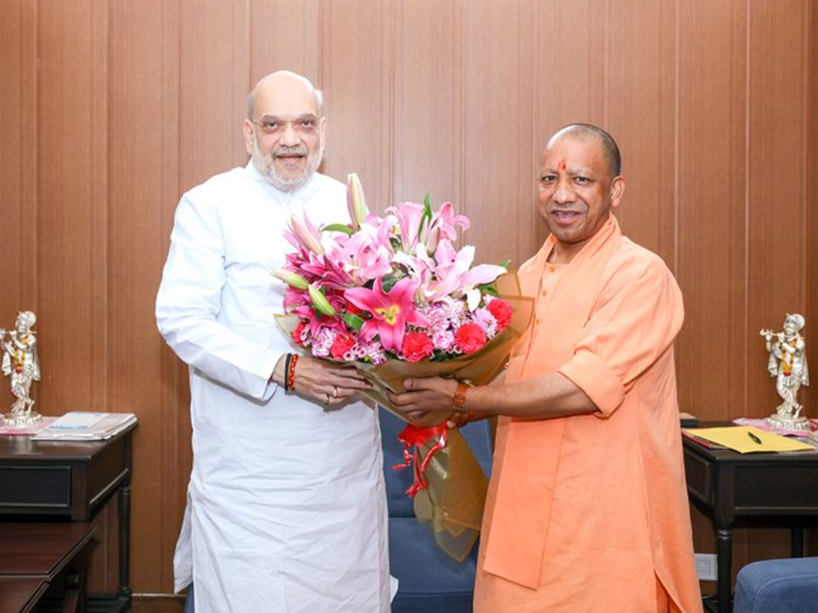 CM Yogi Adityanath with Home Minister Amit Shah in Delhi. (Photo/ANI)