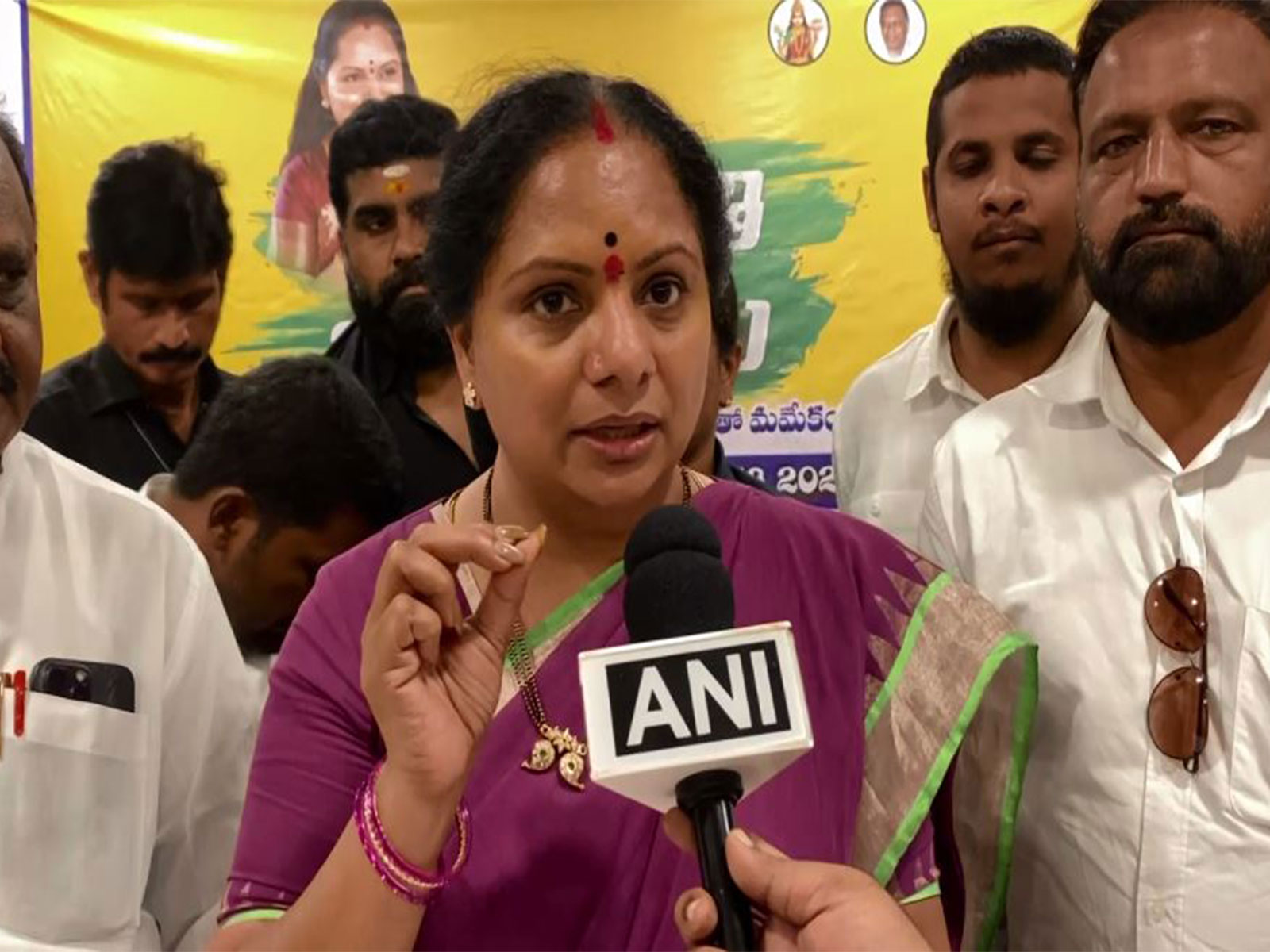 Telangana Jagruthi chief K Kavitha (Photo/ANI)