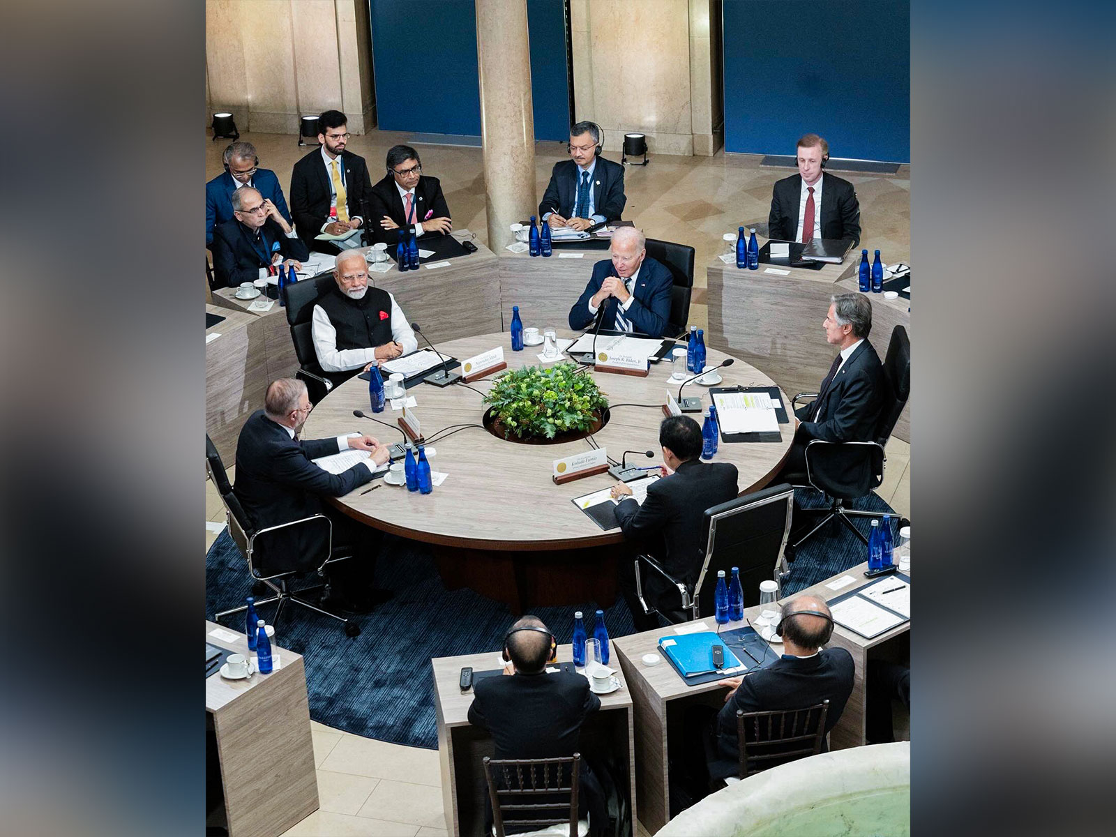 PM Modi with Australian PM Anthony Albanese and other leaders at the Quad Leaders' Summit in Delaware, US in September 2025