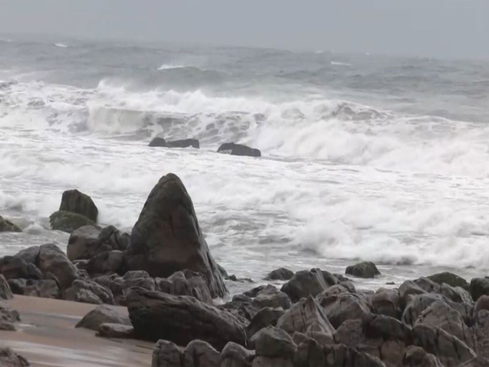 Visuals from Vizag beach (Photo/ANI)