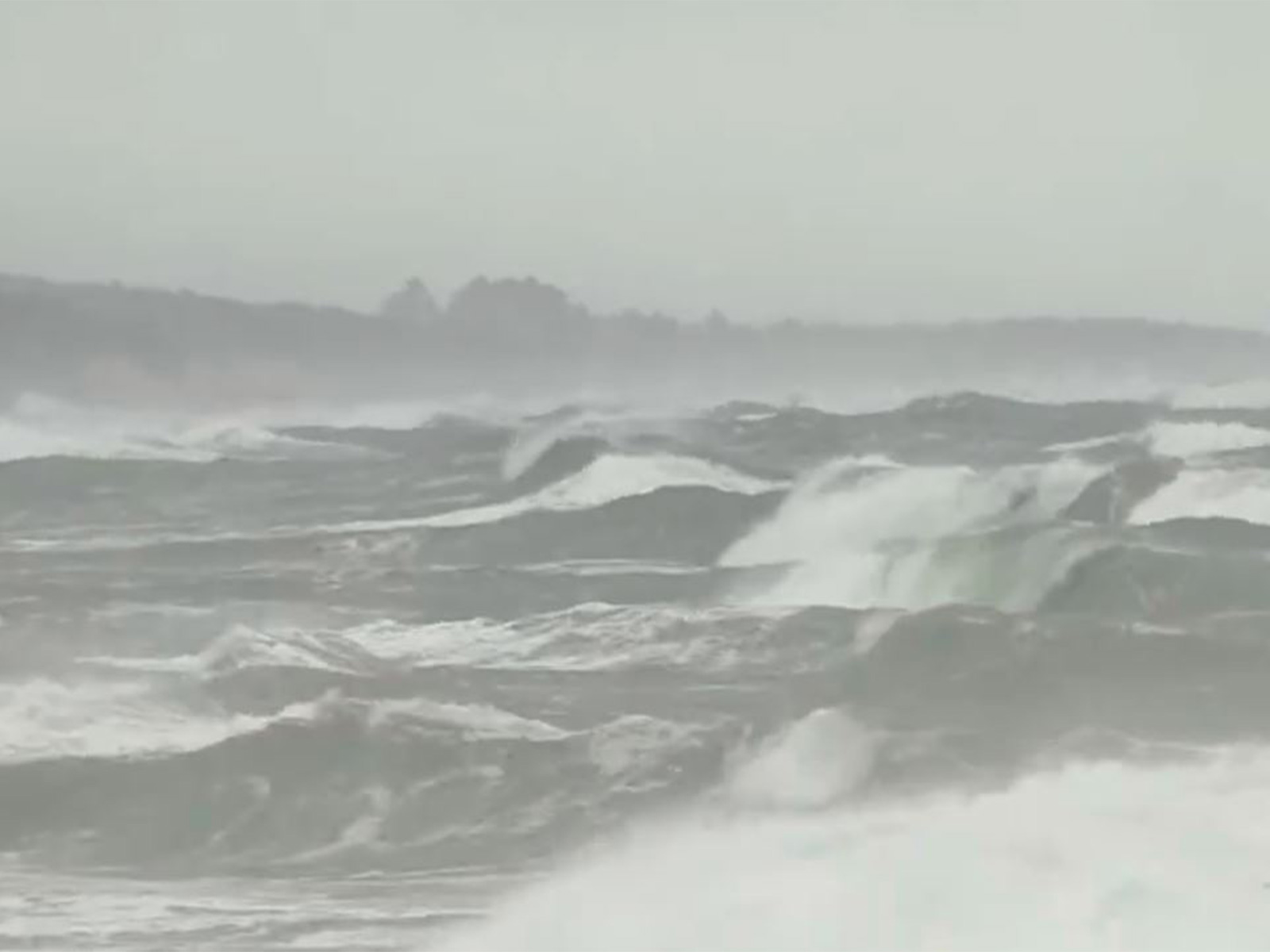 Odisha's Ganjam district  witnessed rough seas due to Cyclone Montha's impact (Photo/ANI)