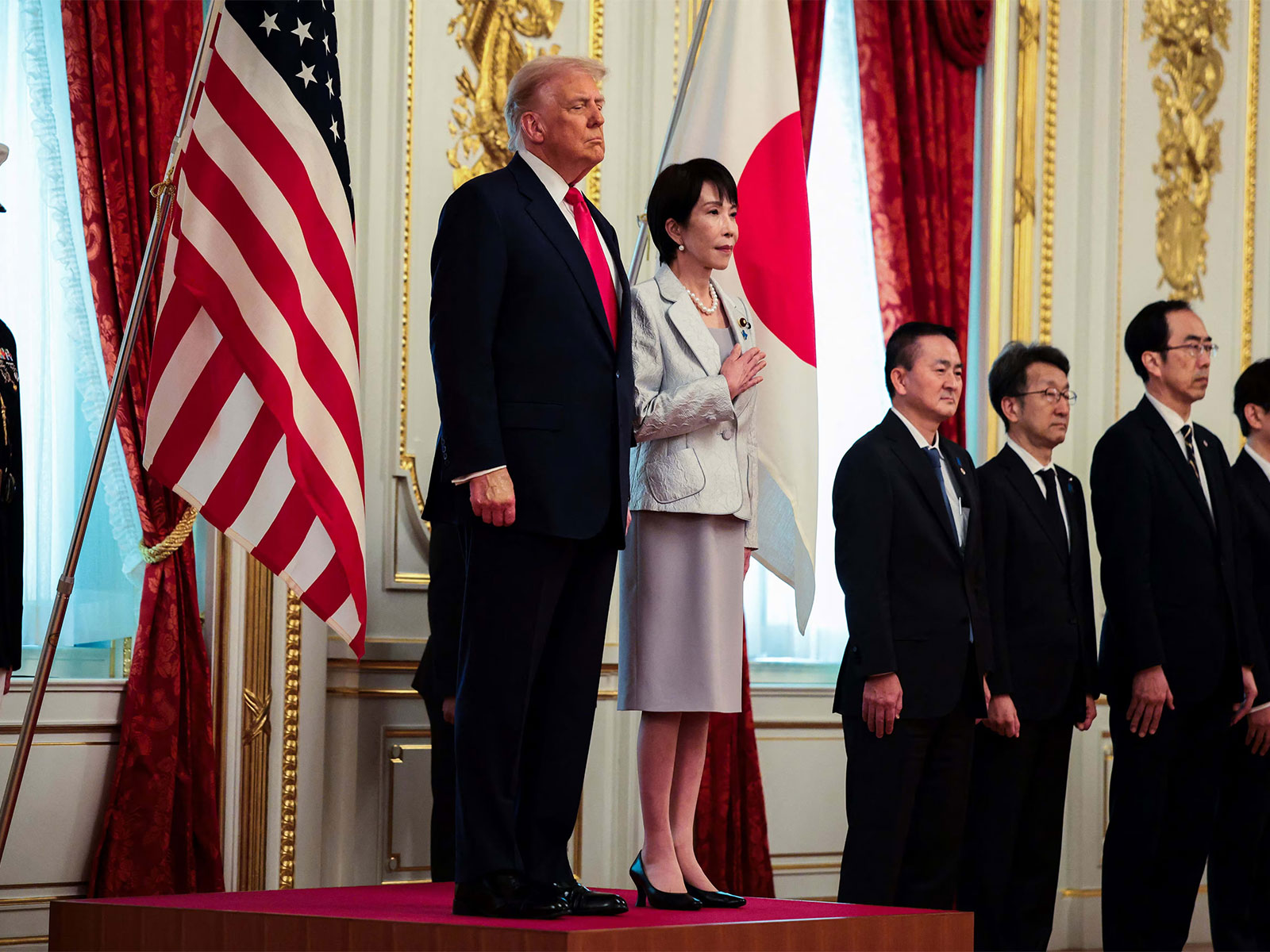 US President Donald Trump with Japan's Prime Minister Sanae Takaichi. (Photo/Reuters)