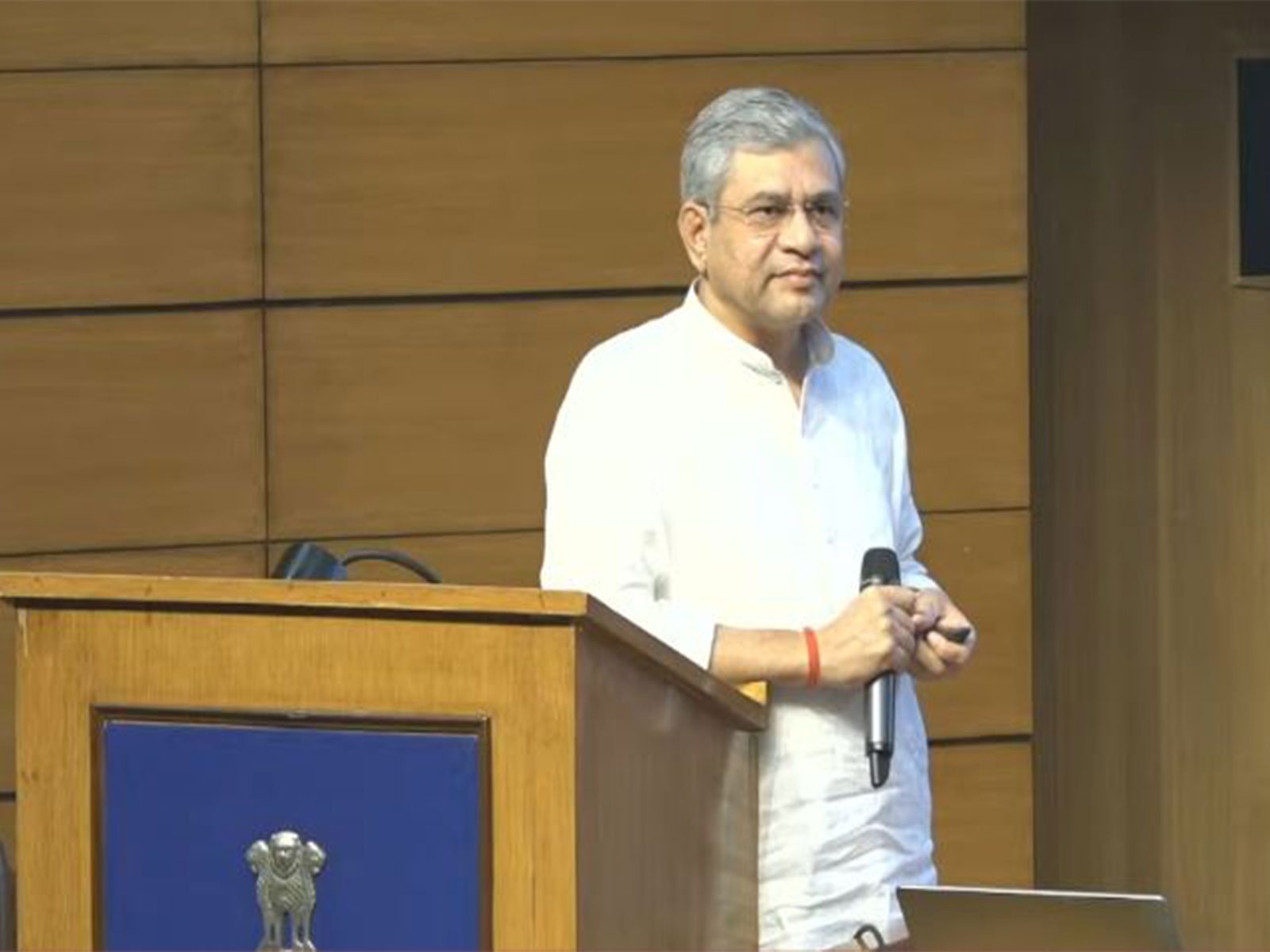 Union Minister Ashwini Vaishnaw during the press conference (Photo/ANI)