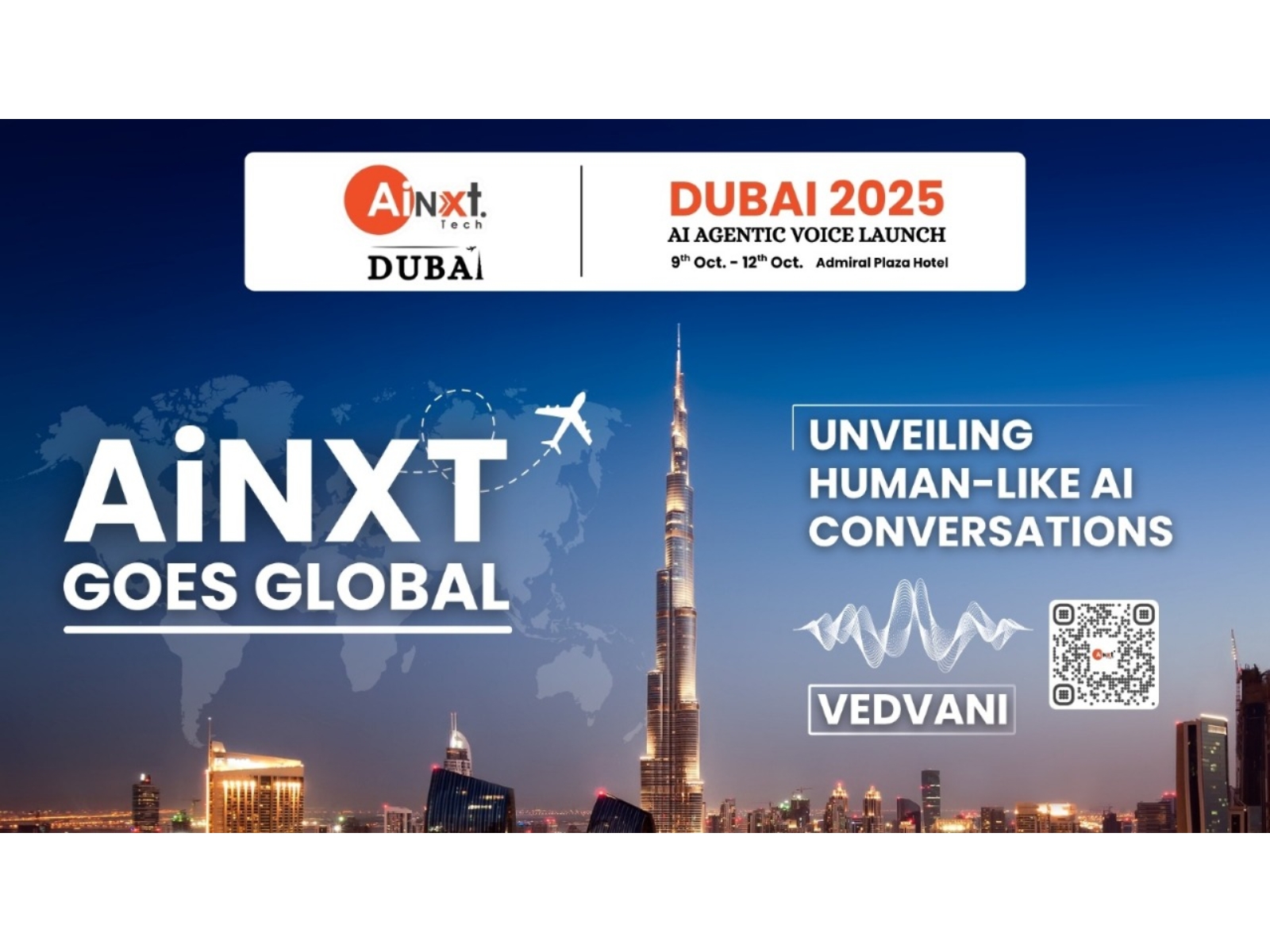 AiNXT Goes Global: The Grand Dubai Launch of 'VedVani' - A Human-Like Voice AI Revolution