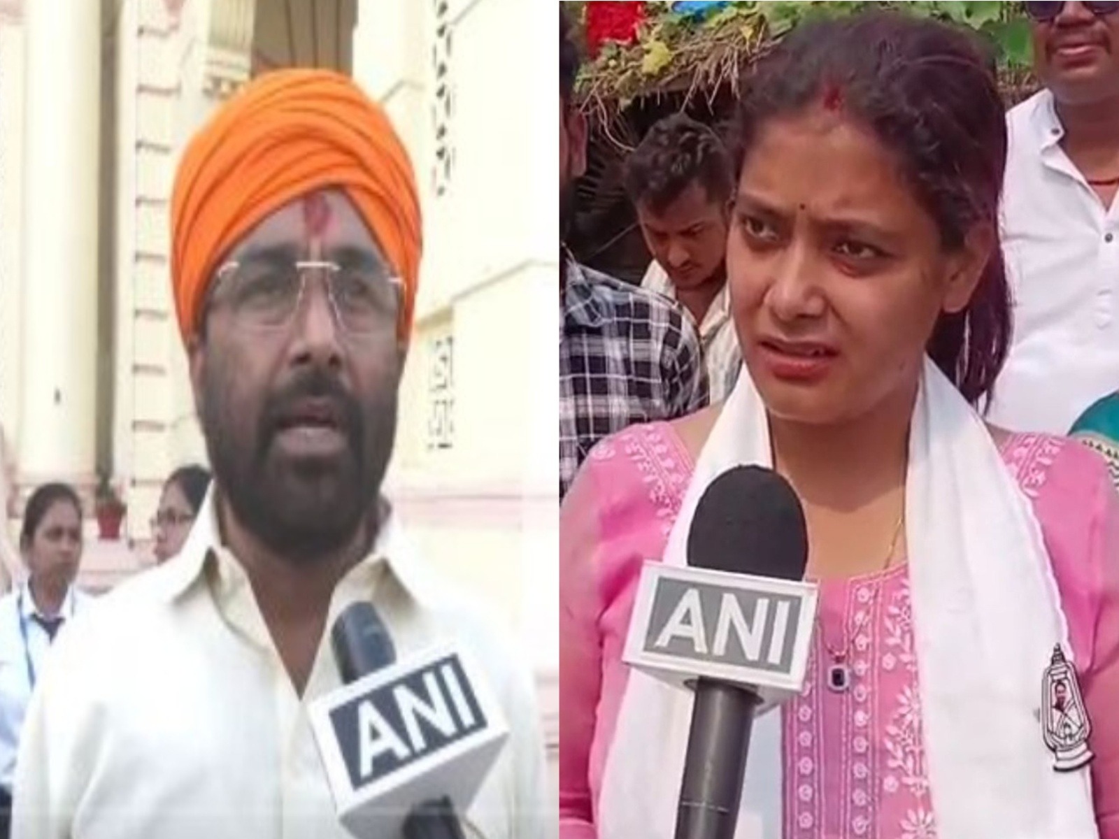 BJP MLA Sanjay Kumar Singh and RJD candidate Shivani Shukla (Photo/ANI)