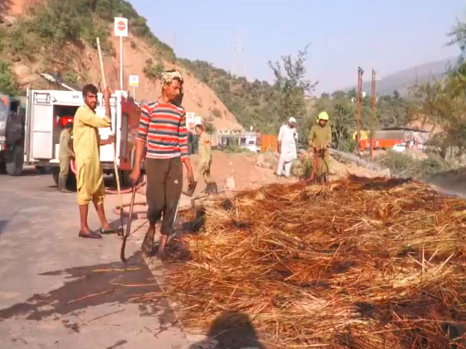 Jammu and Kashmir Fire and Emergency Department Udhampur averted a potentially disastrous fire (Photo/ANI)