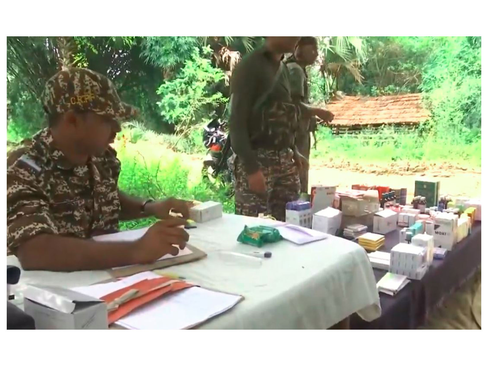 CRPF organises a free medical camp at village Rawatpara near Jidpalli camp (Photo/ANI)