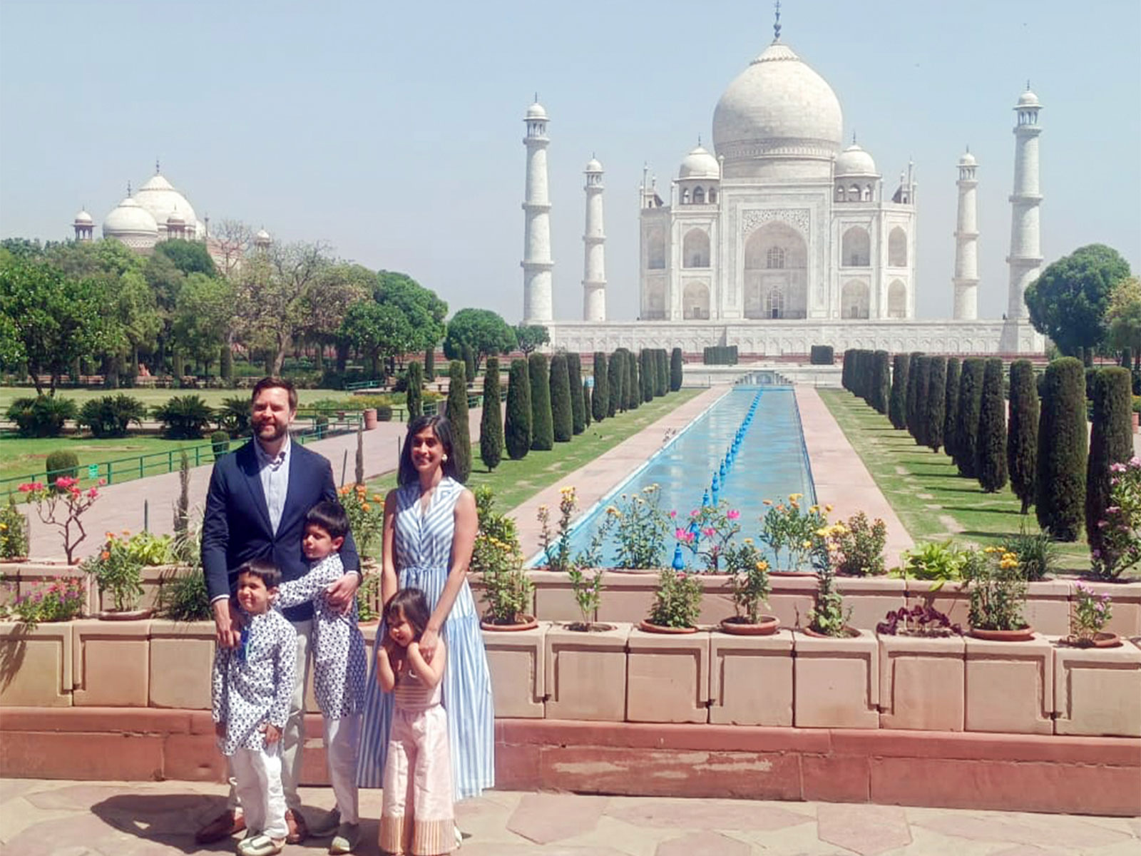 US Vice President JD Vance along with Second Lady Usha Vance and children, visits Taj Mahal (File Photo/ANI)