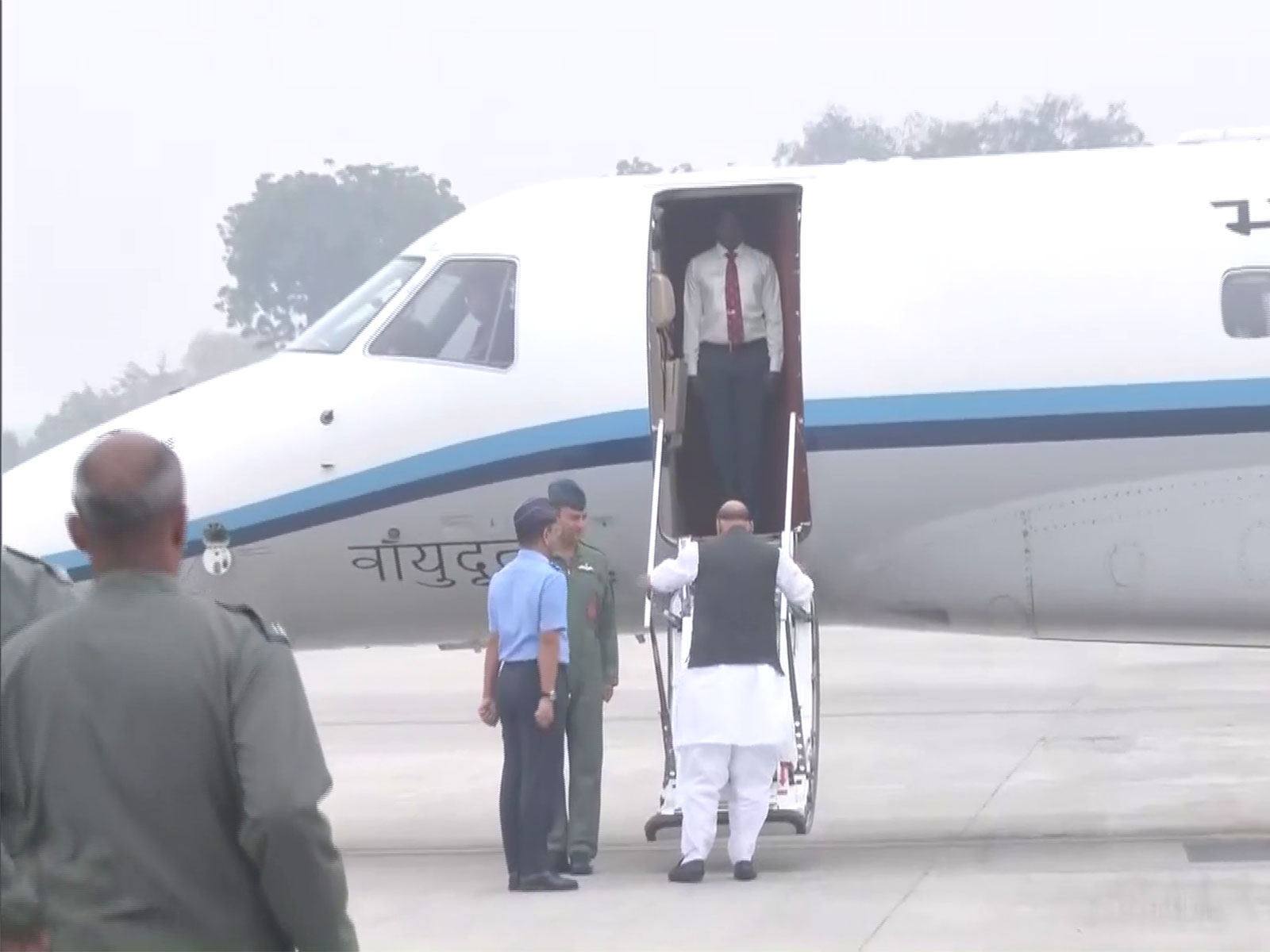 Defence Minister Rajnath Singh departs for Kuala Lumpur to attend the 12th ASEAN Defence Ministers' Meeting Plus. (Photo/ANI)