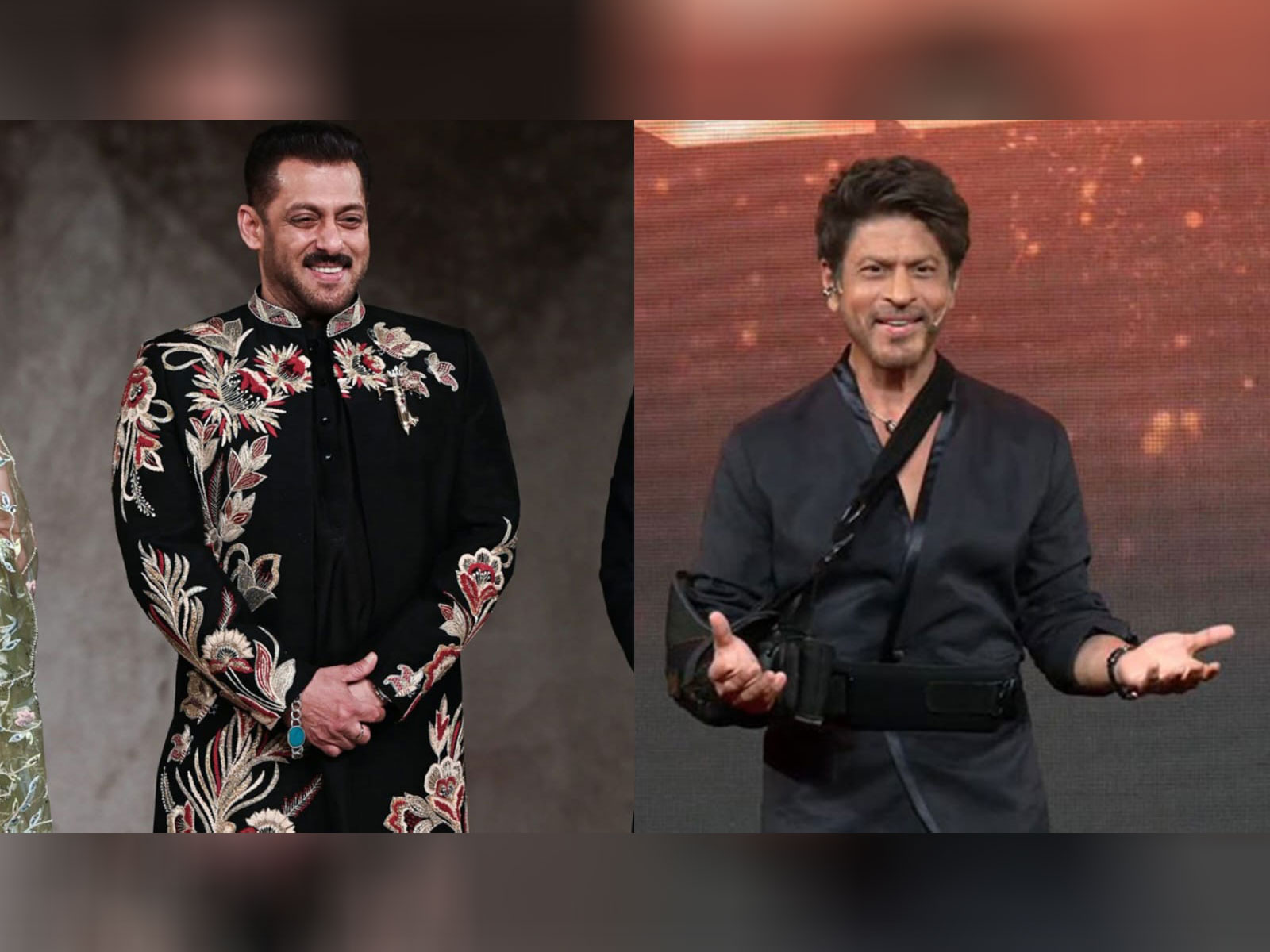 Salman Khan (L) Shah Rukh Khan (R) (Photo/ANI)
