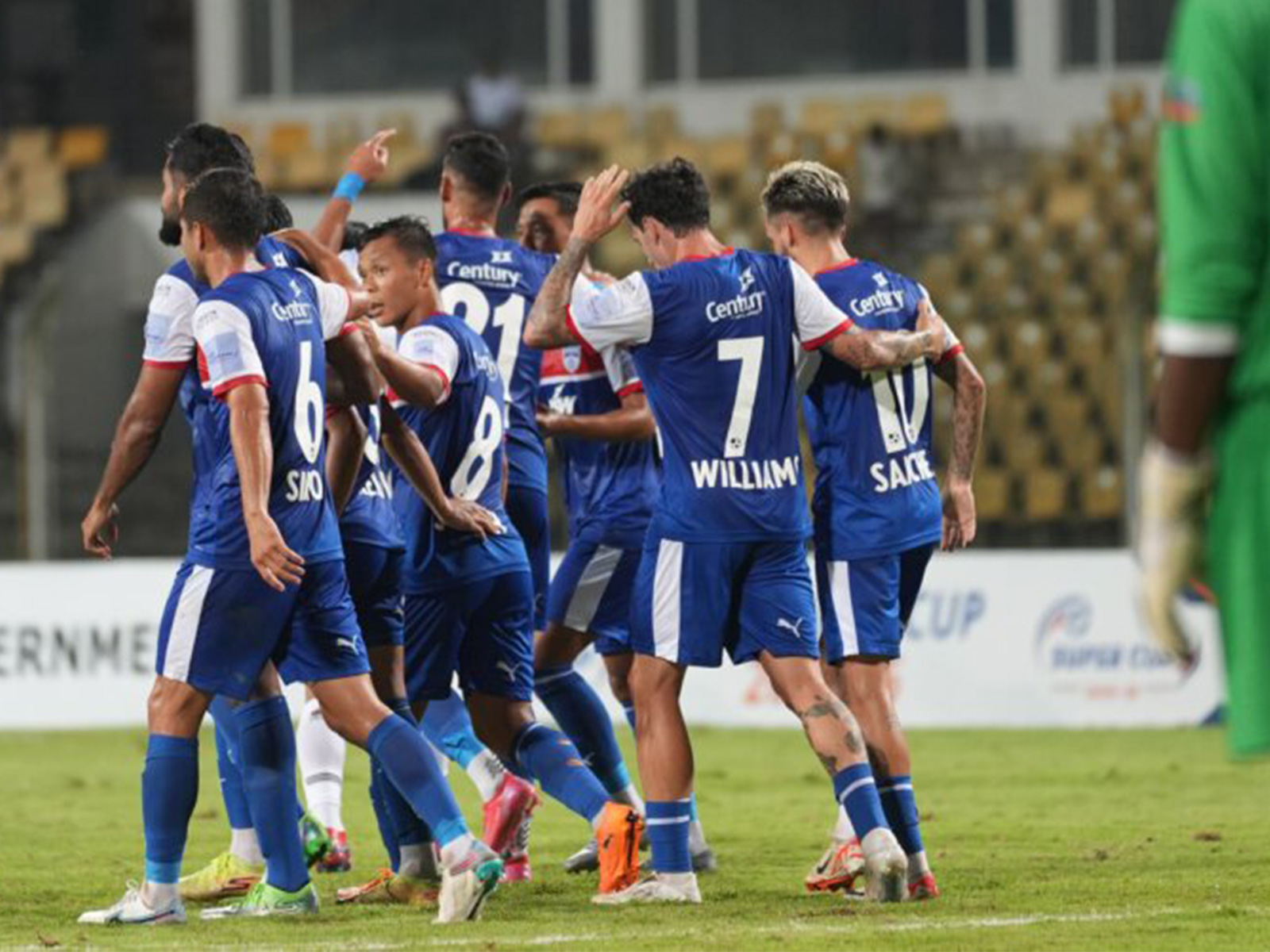 Team Bengaluru FC celebrating after scoring a goal (Photo: AIFF)