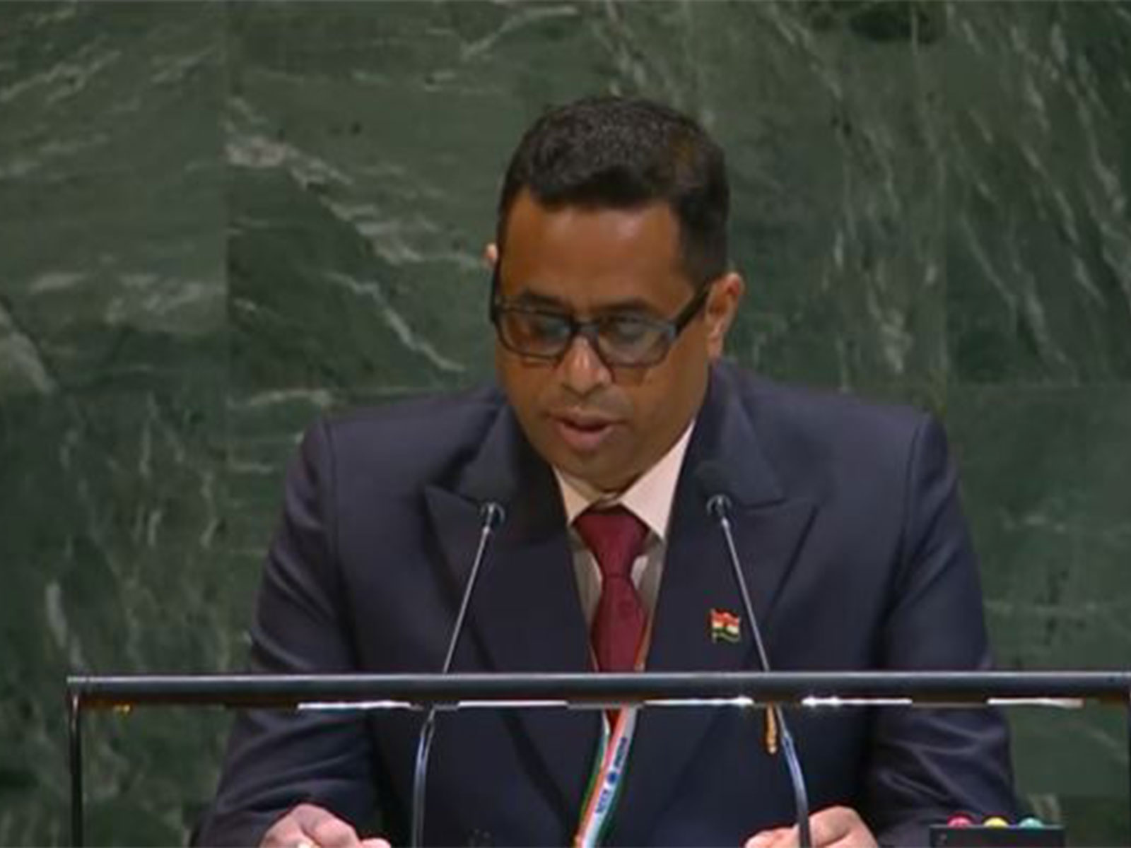 BJP MP Saumitra Khan delivers India's statement at UNGA (Photo: X/@IndiaUNNewYork)
