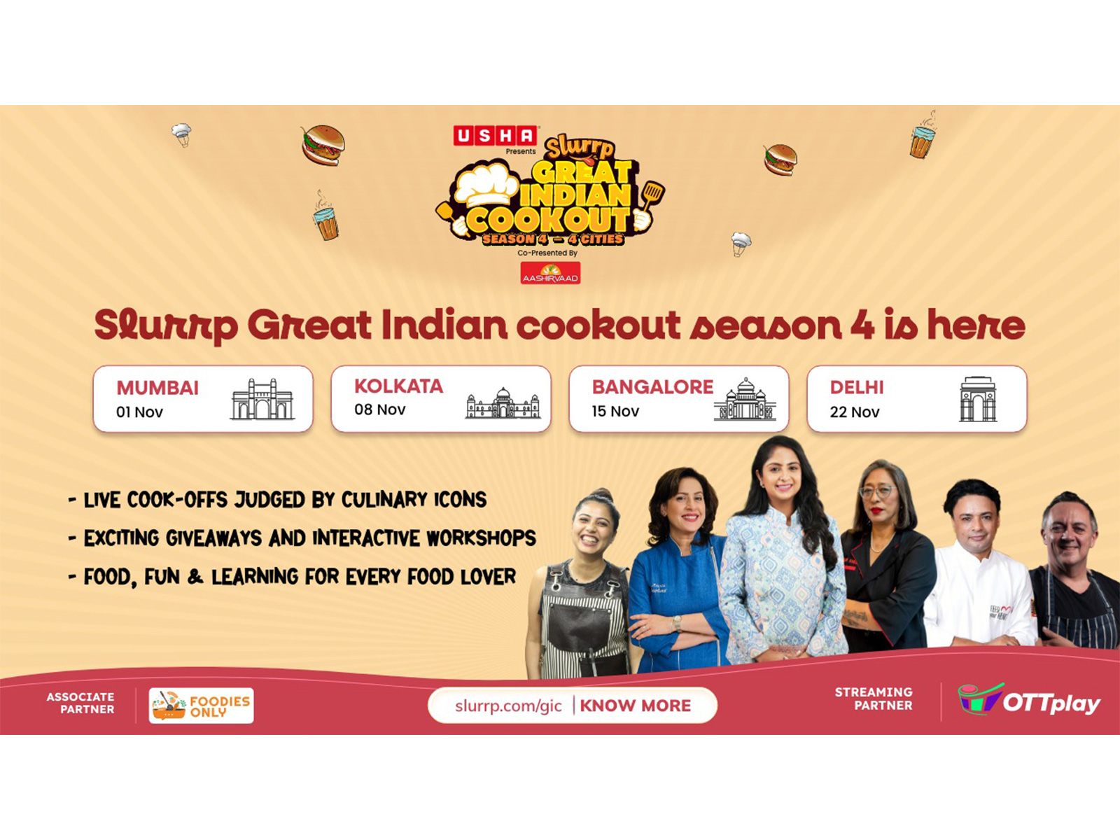 India's largest home chef community brings the 'Gully to Gourmet' theme to life with 8 lakh+ passionate home chefs across Mumbai, Kolkata, Bengaluru, and Delhi