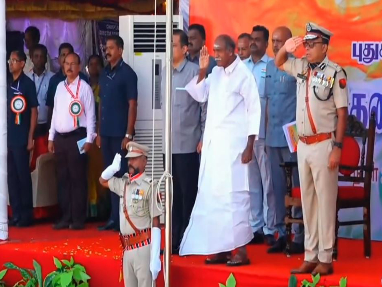 Puducherry Chief Minister N. Rangasamy at the ceremony (File Photo/ANI)
