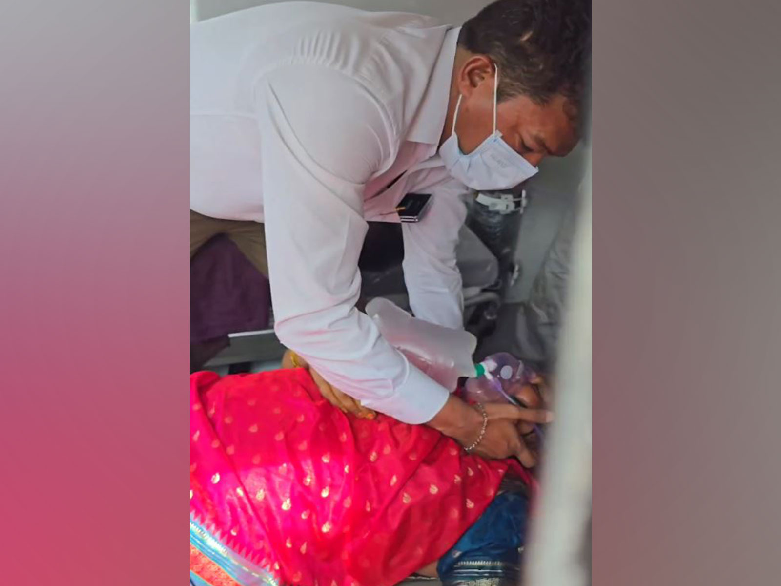 YSRCP Doctors Cell President Dr. Seediri Appalraju helping the injure (Photo/ANI)